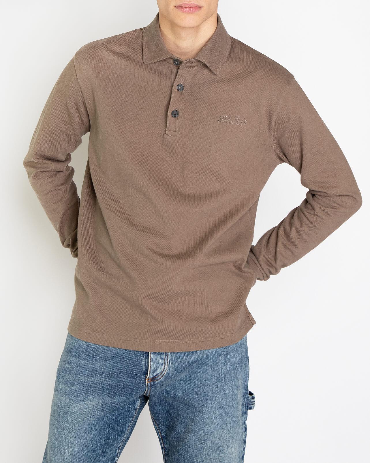 Heren Heavyweight Studio Polo Beige