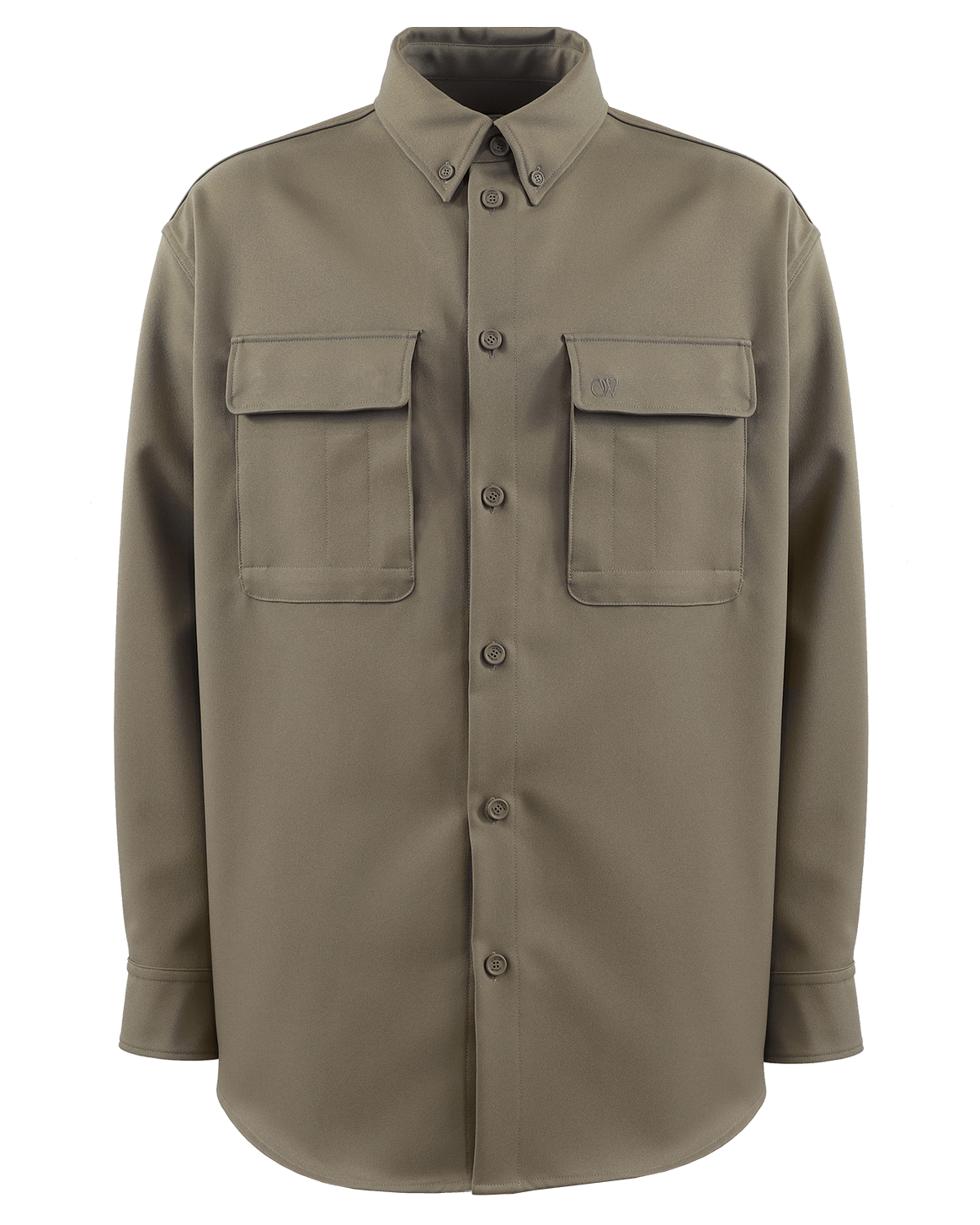 Heren Drill Milit Overshirt Beige