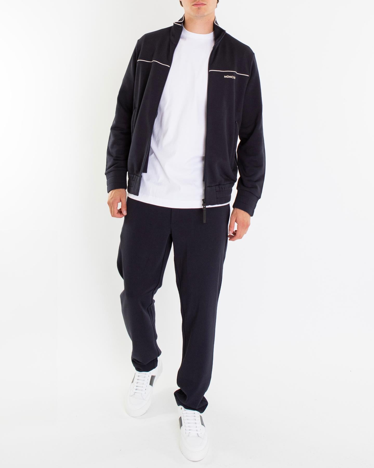 Heren Zip Up Cardigan Zwart