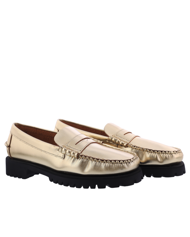 Dames Dan Metallic Loafer Goud