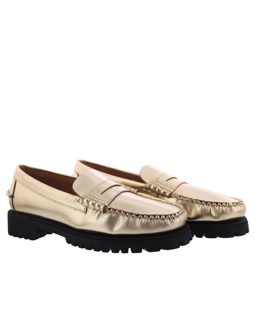 Dames Dan Metallic Loafer Goud