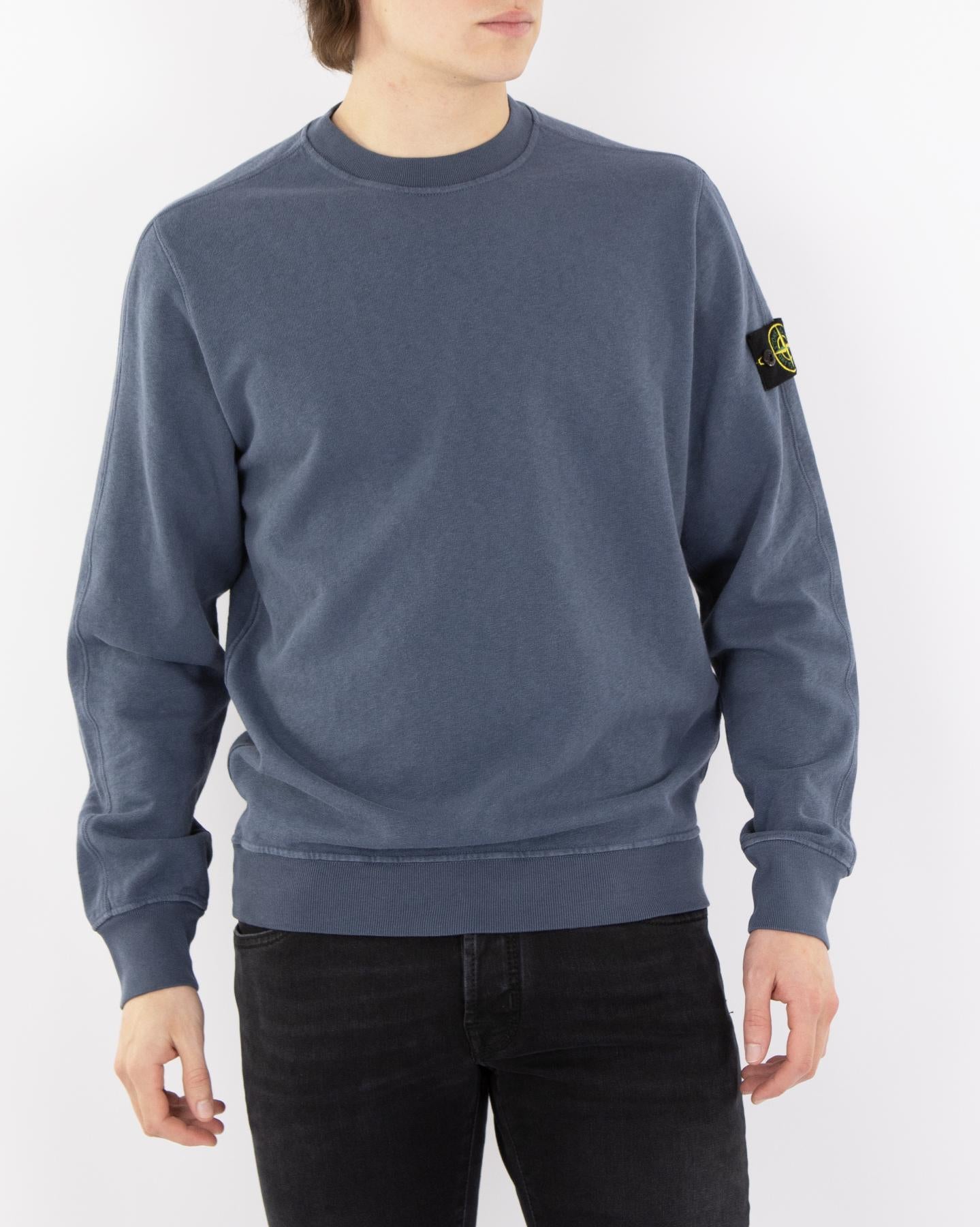 Heren Logo-Patch Sweater Blauw