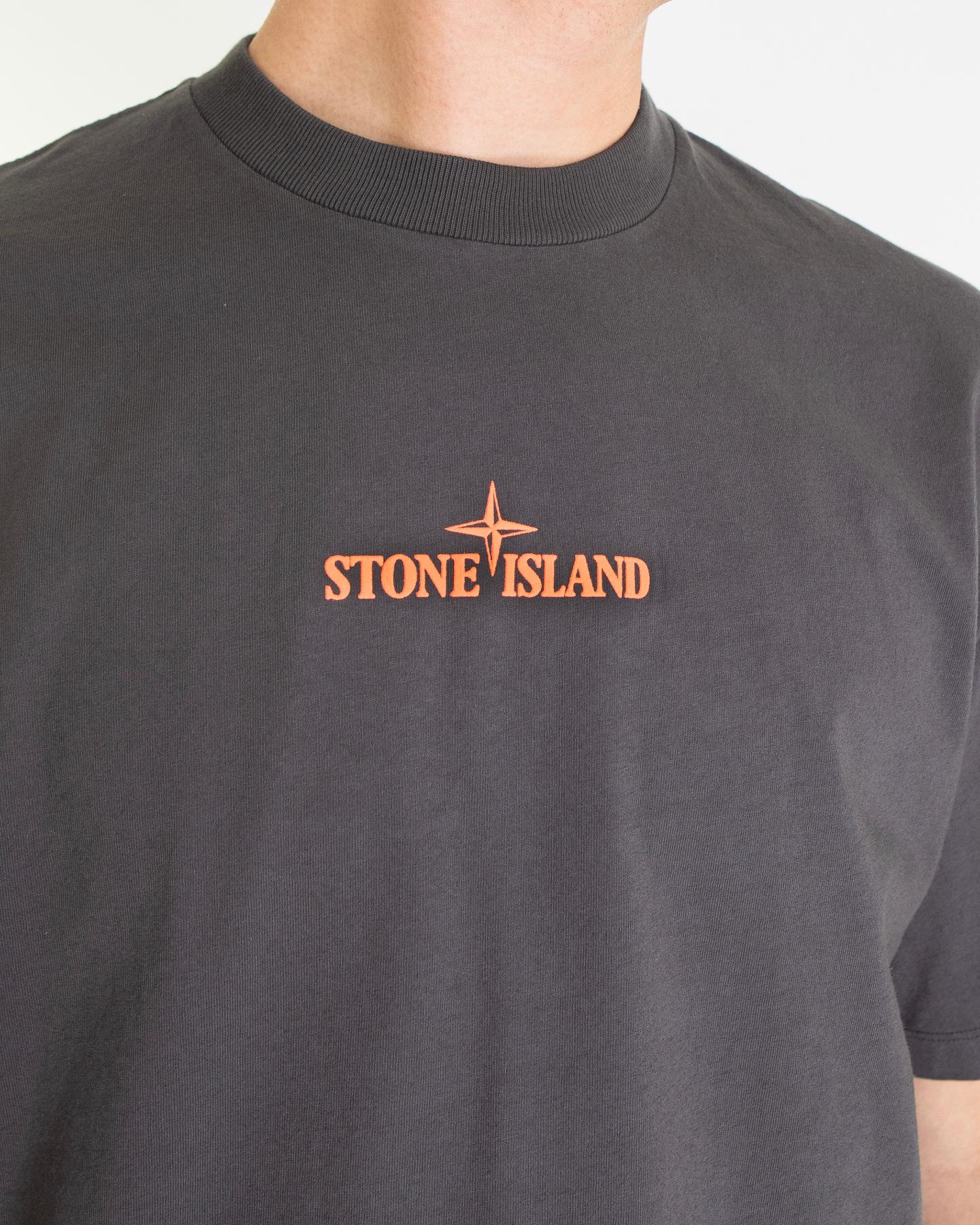 Heren Finger Print T-Shirt Grijs