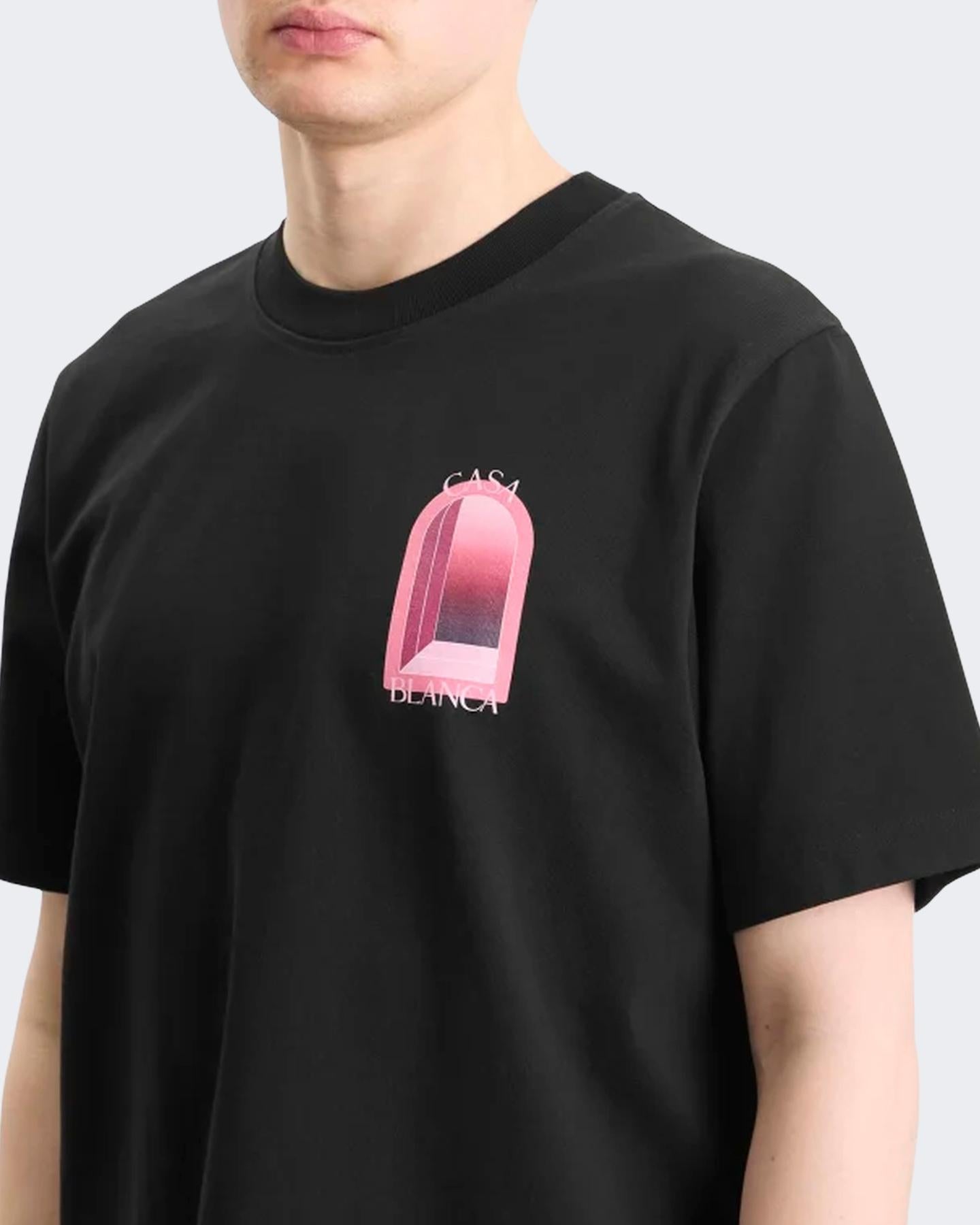 Casablanca Heren Arches Classic T-shirt Zwart - Eleganza.nl