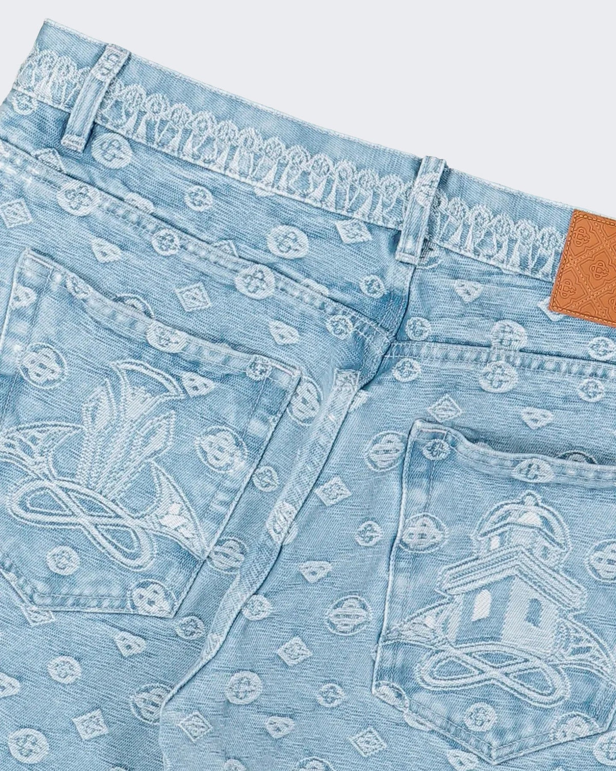 Casablanca Heren Carpet Jacquard Baggy Denim Jeans Blauw - Eleganza.nl
