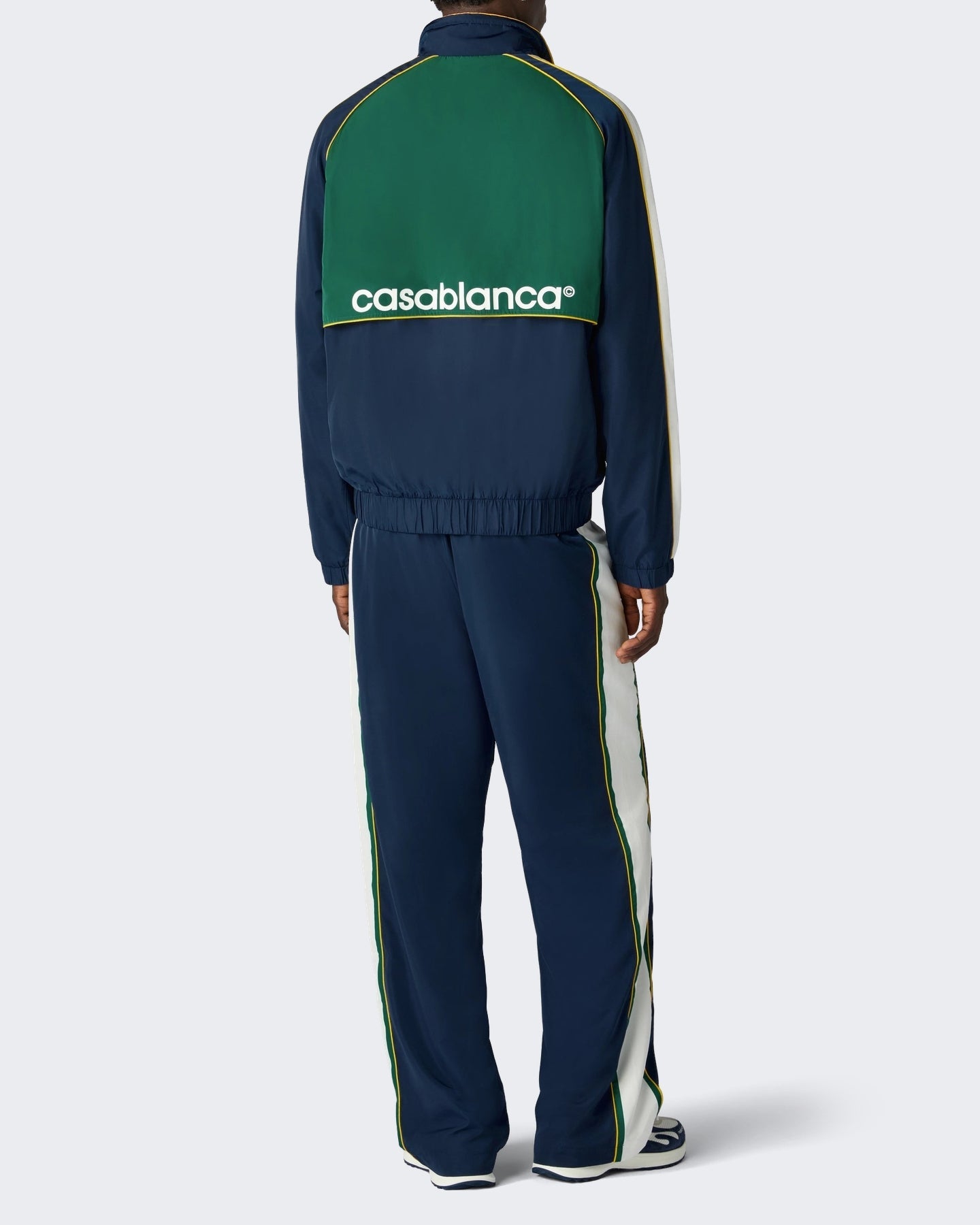 Casablanca Heren Cc Applique Colourblock Windbreaker Jacket Wit - Eleganza.nl