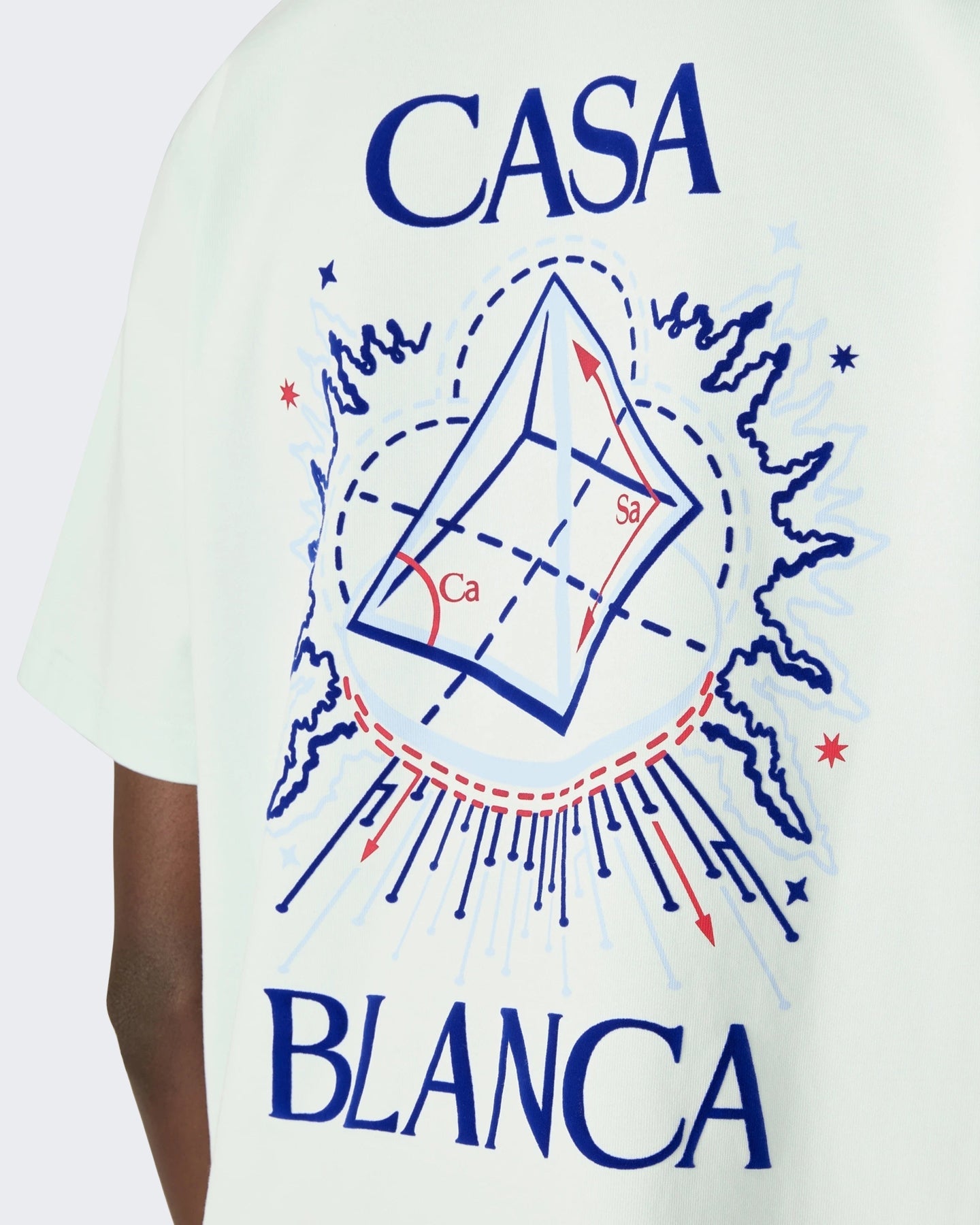 Casablanca Heren Celestial Pyramid Flock Printed Classic T-Shirt Celestial Pyramid Blauw - Eleganza.nl