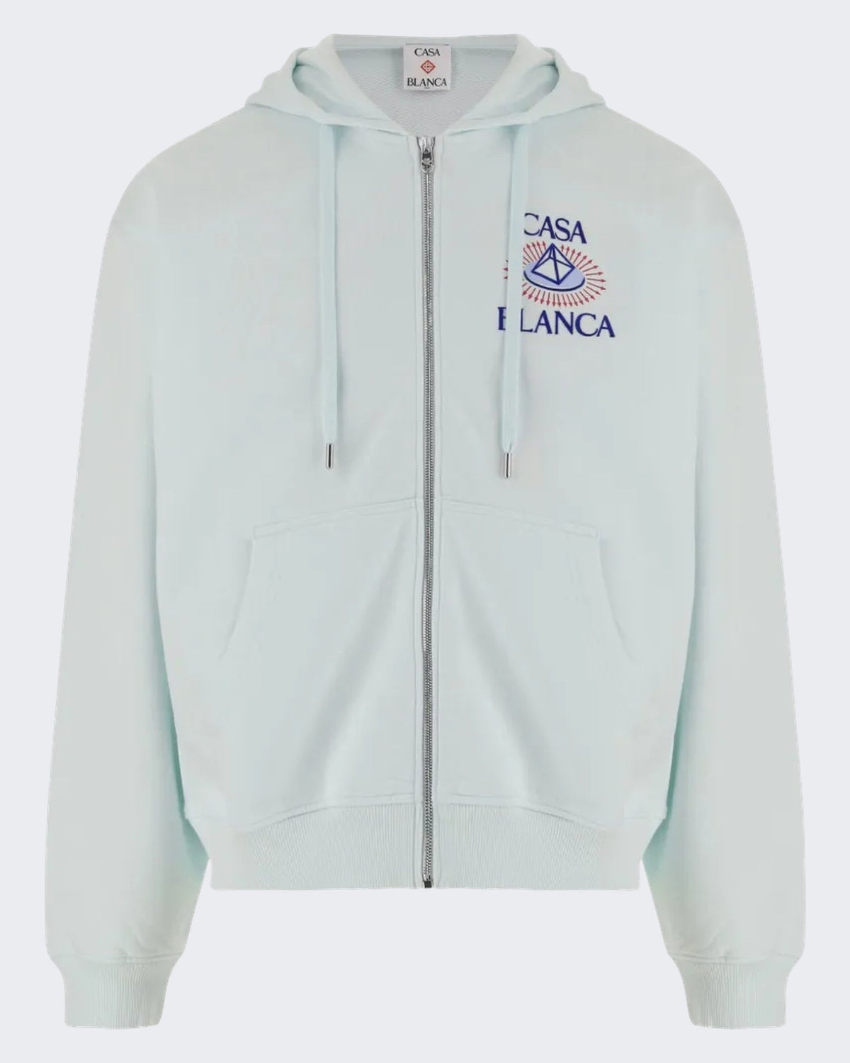Casablanca Heren Celestial Pyramid Flock Printed Classic Zip Up Hoodie Celestial Pyramid Blauw - Eleganza.nl