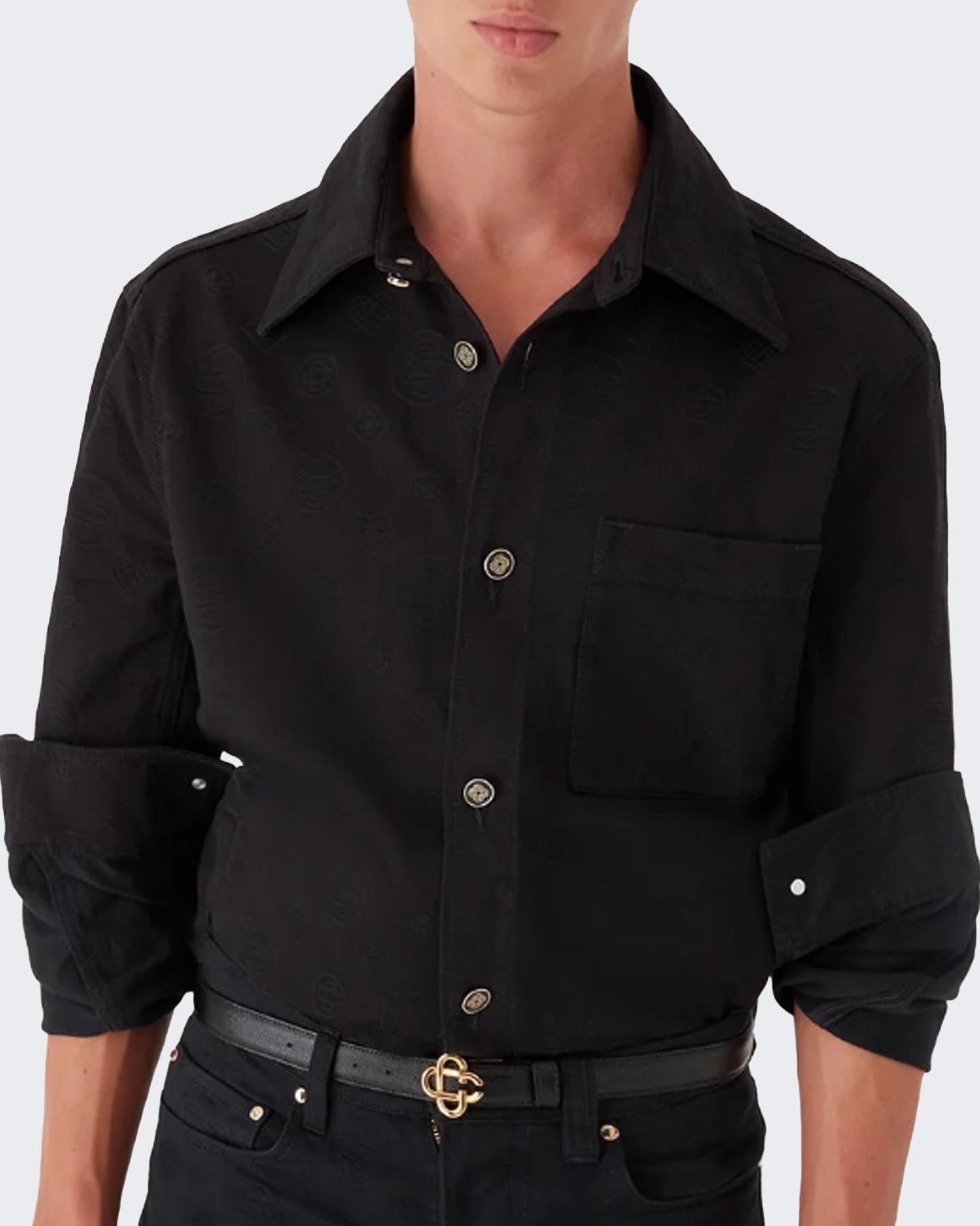 Casablanca Heren DENIM MONOGRAM SHACKET - Eleganza.nl