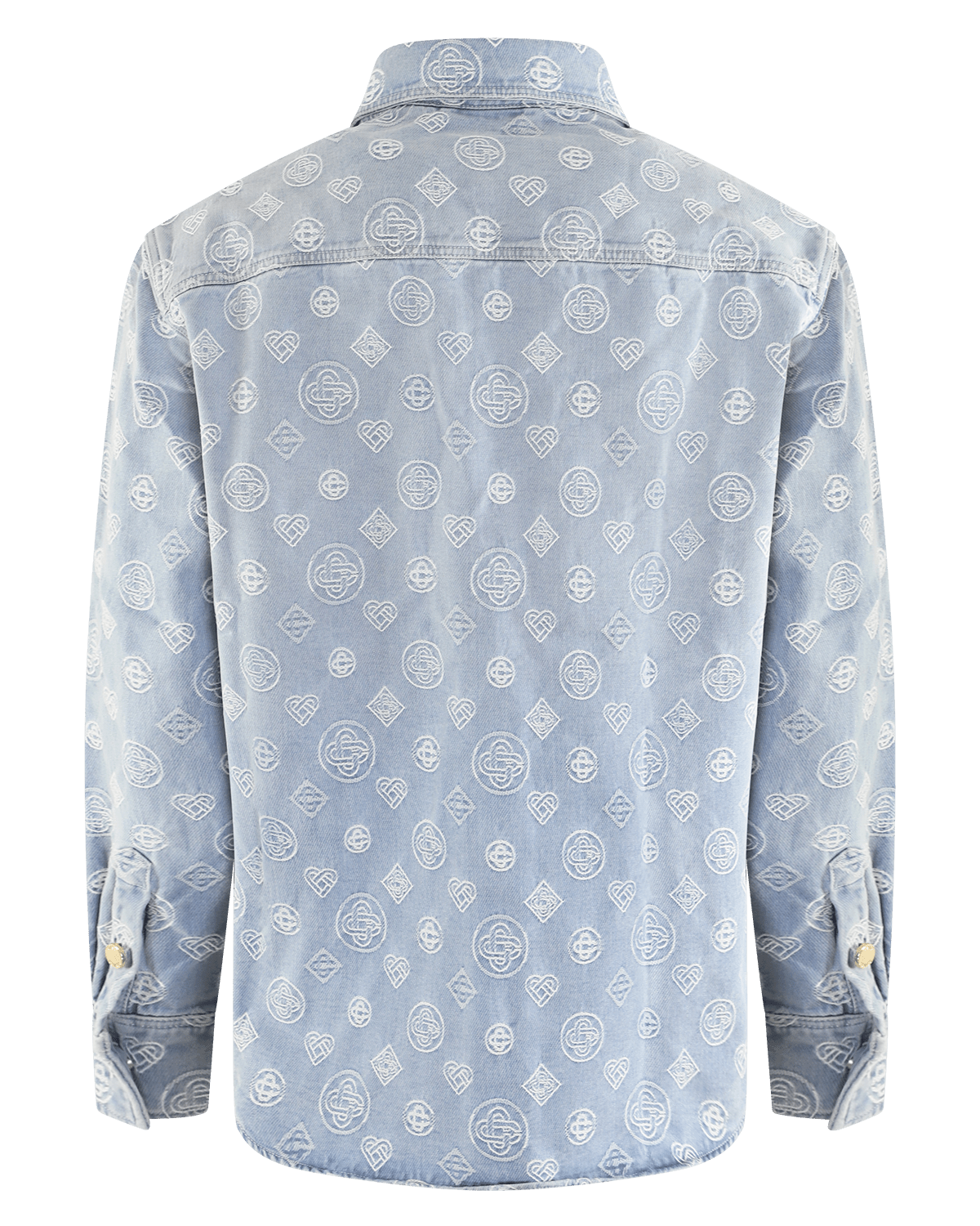 Casablanca Heren Denim Monogram Shirt - Eleganza.nl