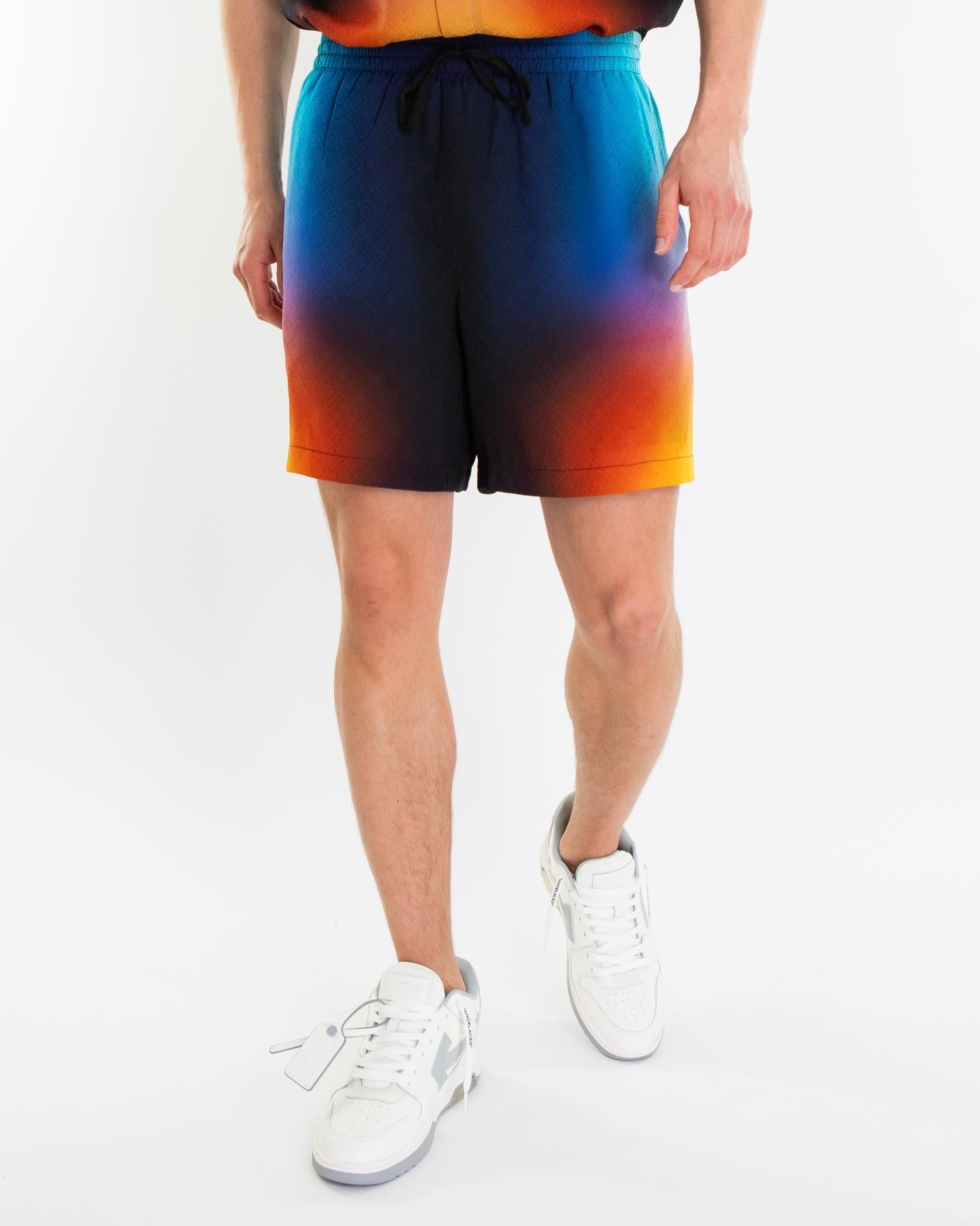 Casablanca Heren Gradient Zijde Short Blauw - Eleganza.nl