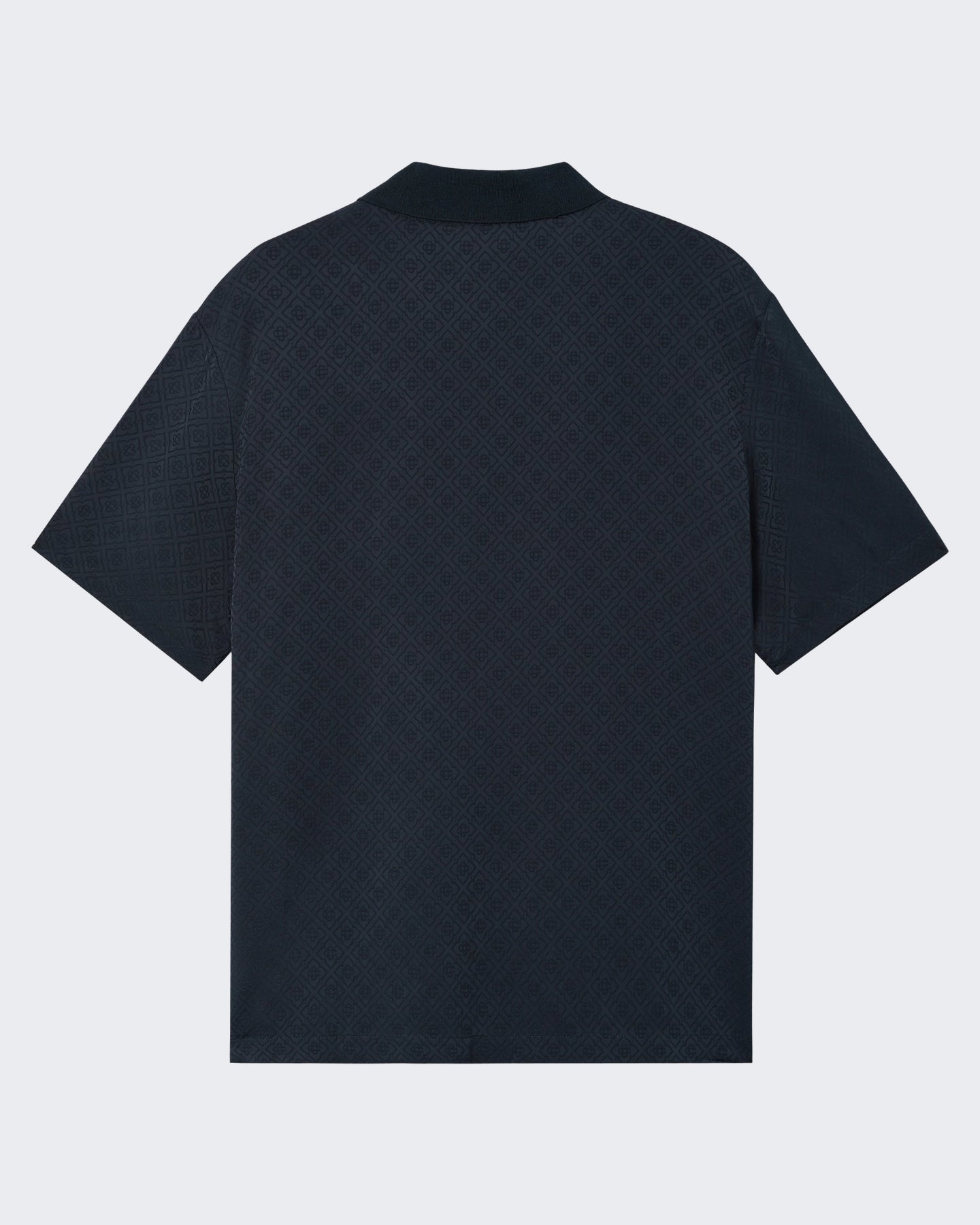 Casablanca Heren Knit Collar Ss Polo Blauw - Eleganza.nl