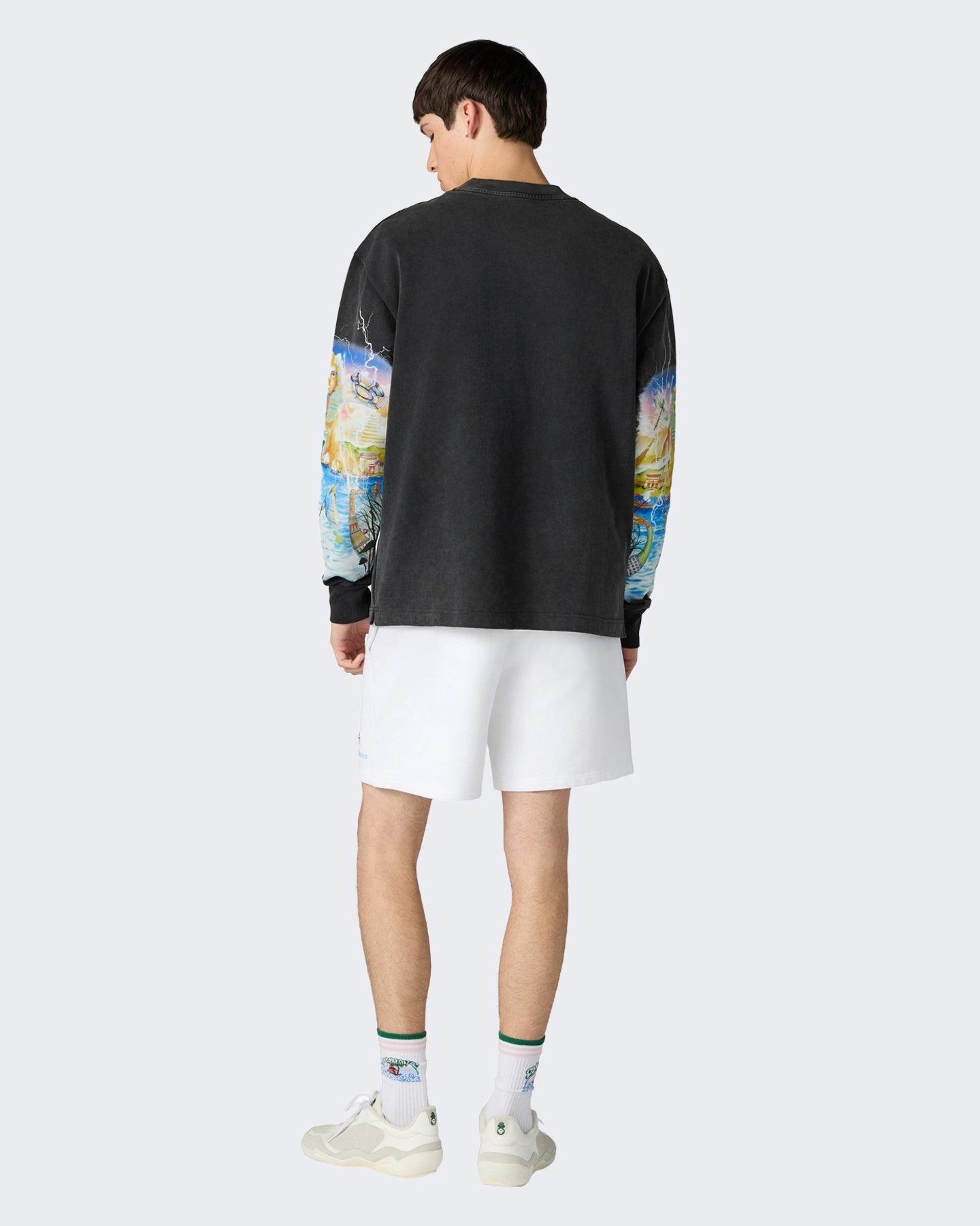 Casablanca Heren Long Sleeve Tee Egypt As It Zwart - Eleganza.nl