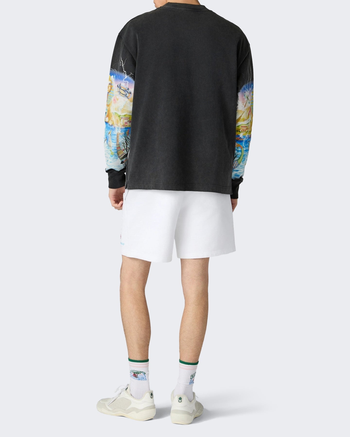 Casablanca Heren Long Sleeve Tee Egypt As It Zwart - Eleganza.nl