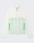 Heren Printed Windbreaker Jacket Sporty Floral Stripe — huidige kleur