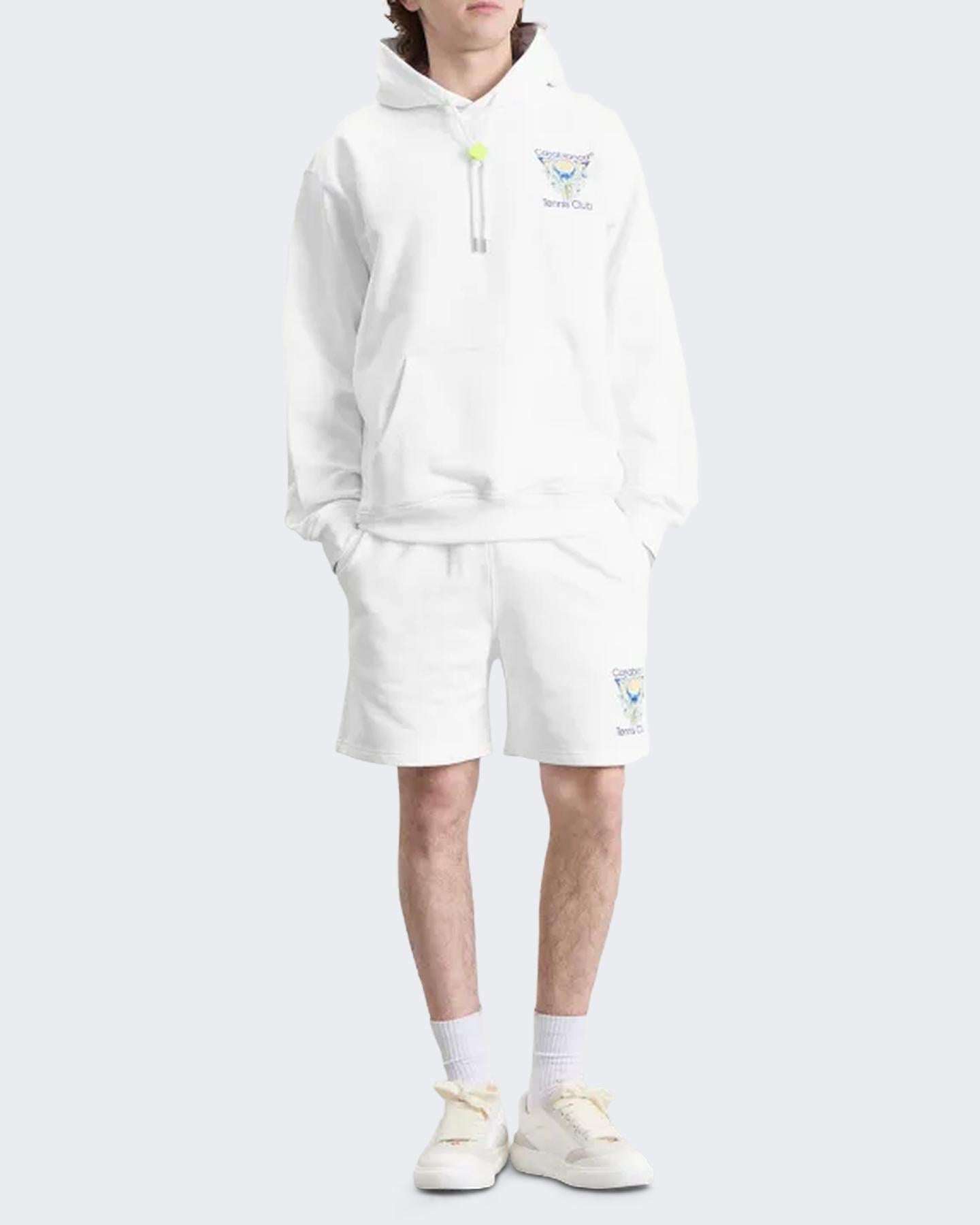 Casablanca Heren Tennis CLub Icon Hoodie Wit - Eleganza.nl
