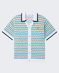 Heren Tuck Stitch Short Sleeve Shirt Multi