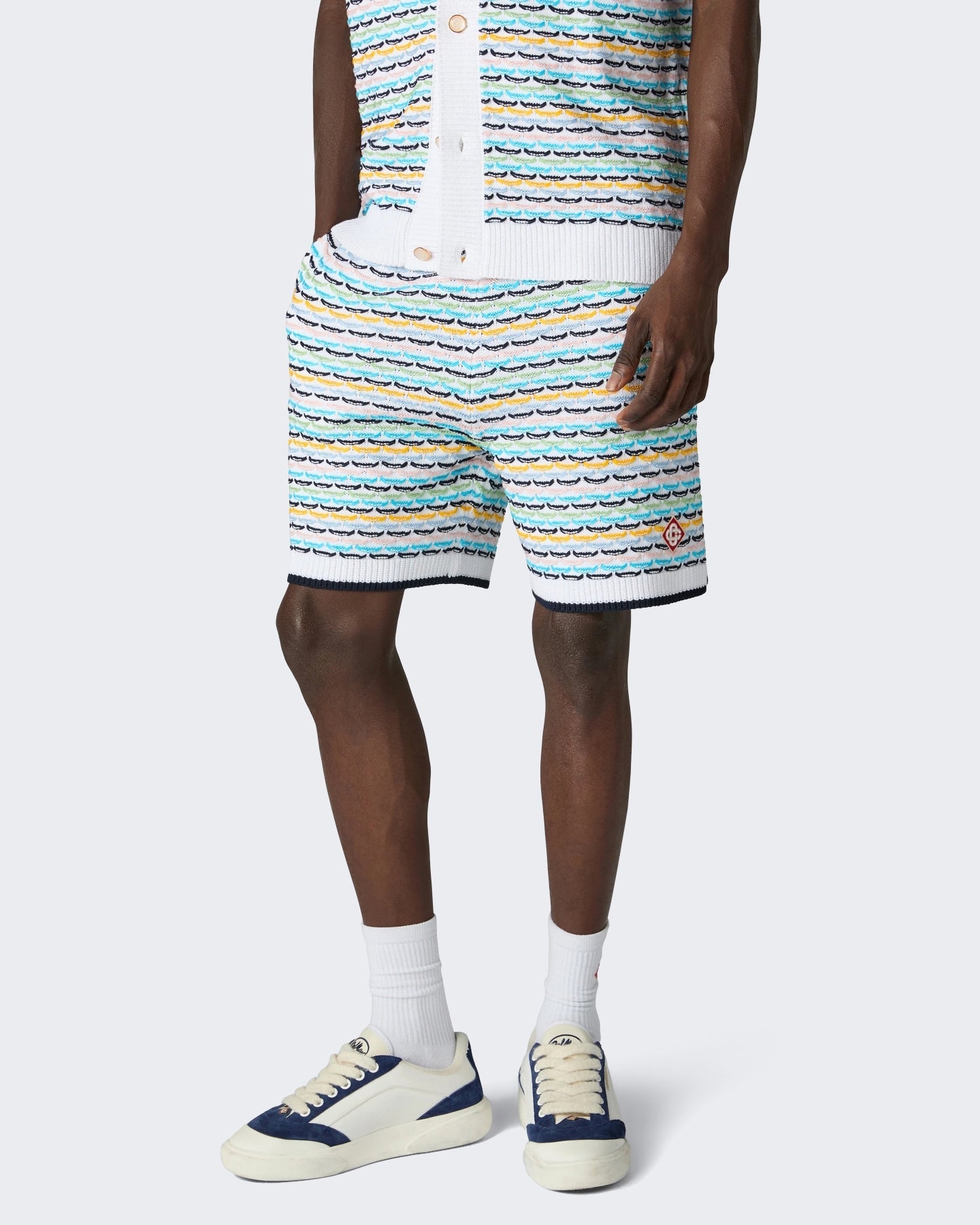 Casablanca Heren Tuck Stitch Shorts Multi - Eleganza.nl