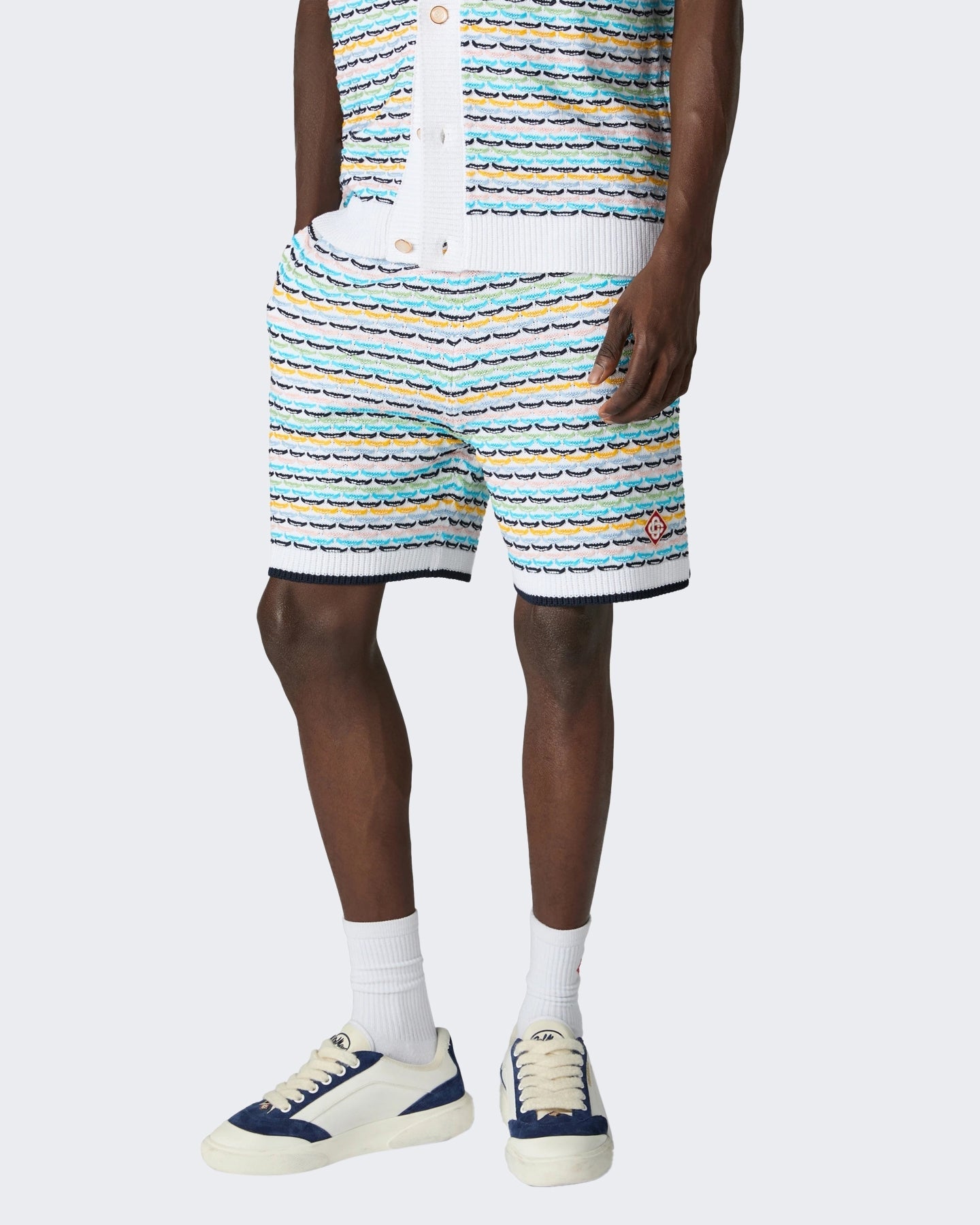 Casablanca Heren Tuck Stitch Shorts Multi - Eleganza.nl