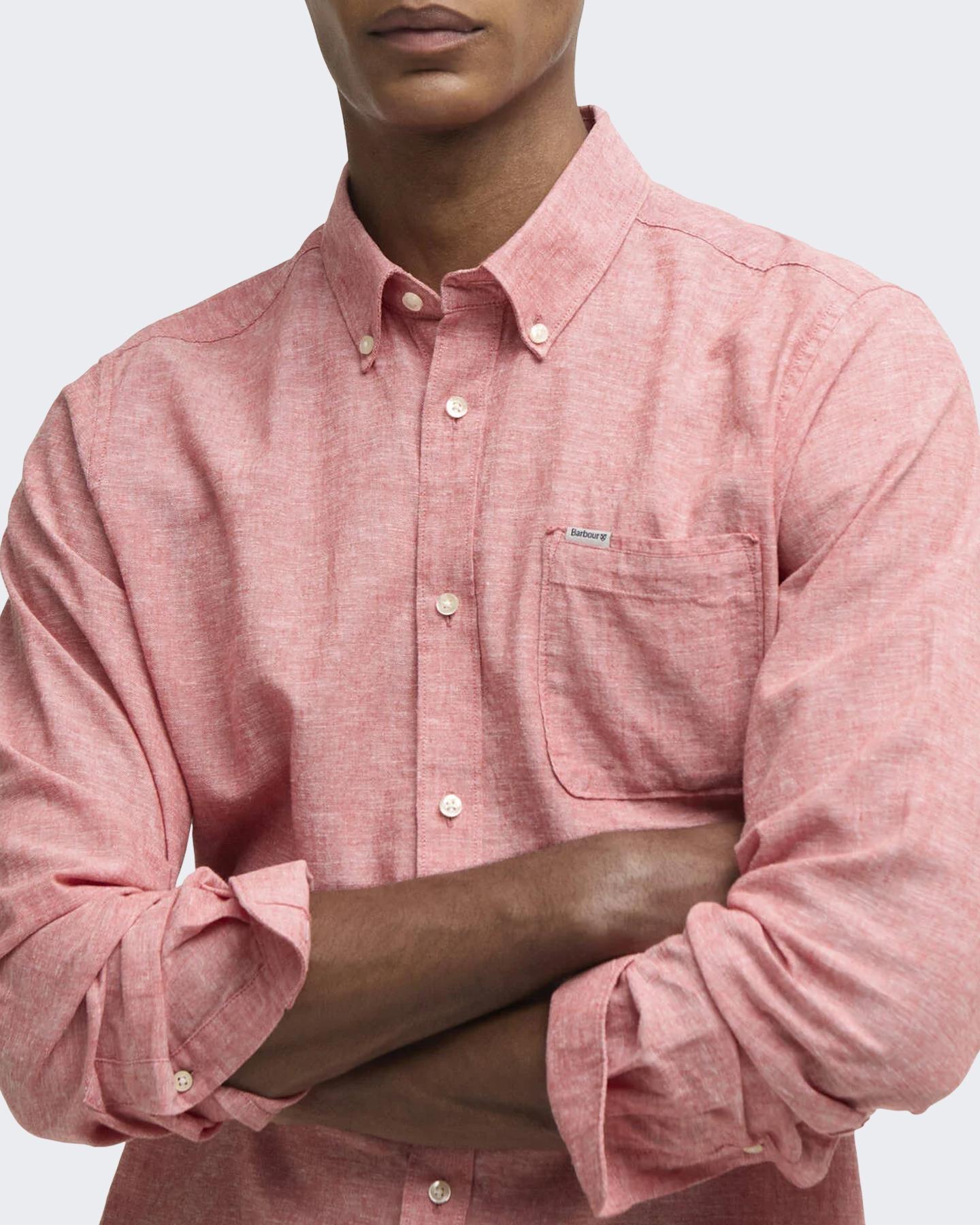 Heren Nelson Tailored Shirt Rood