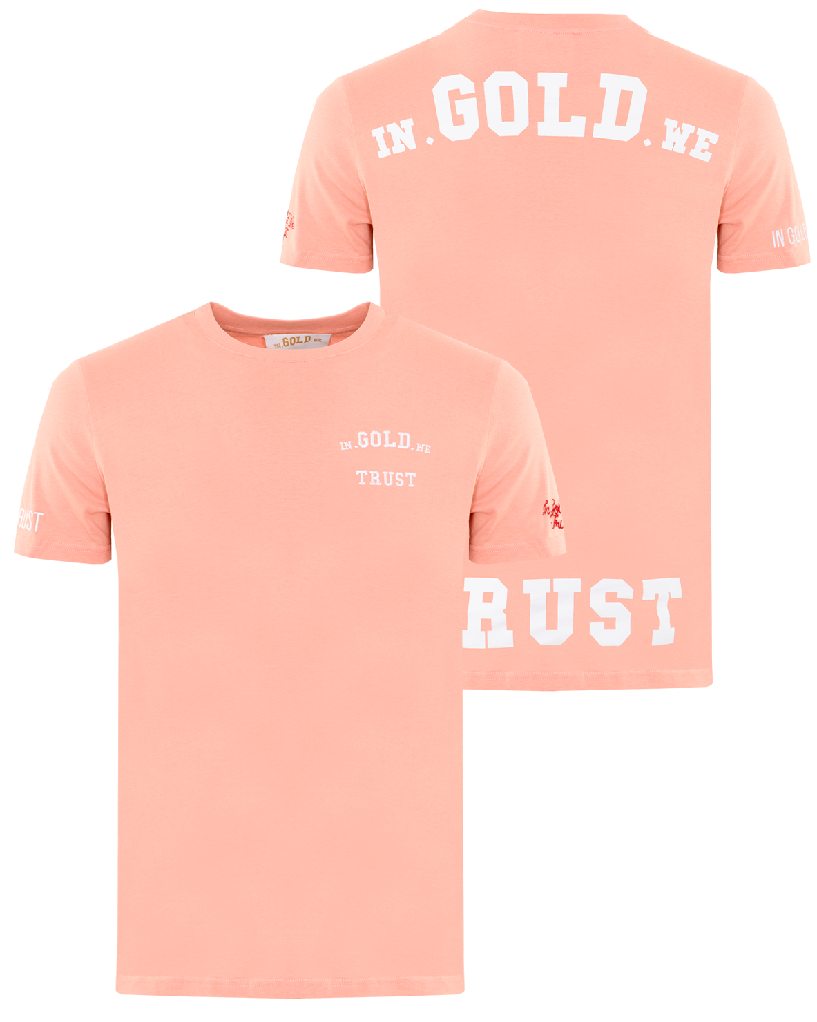In gold we trust shirt rood sale