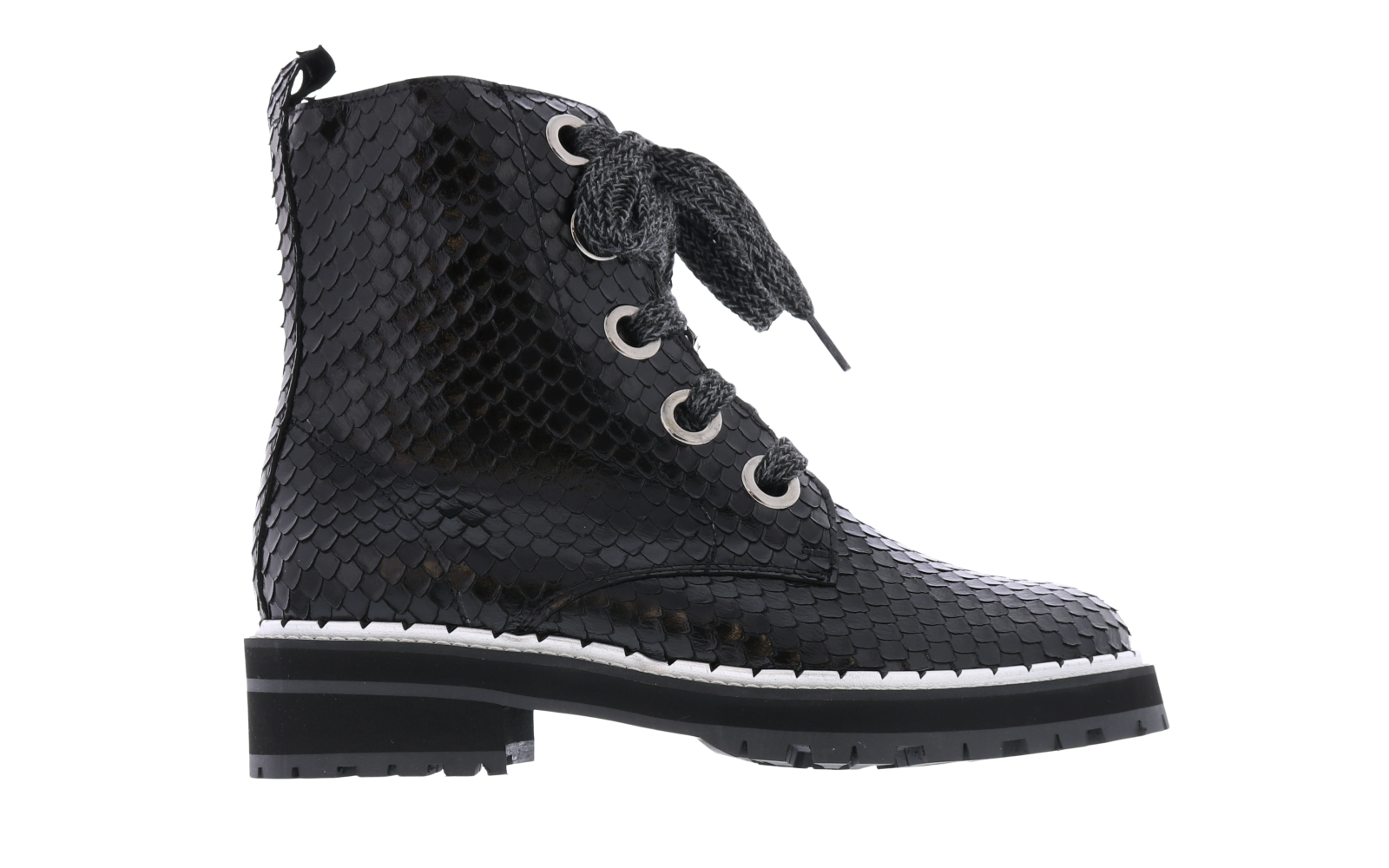 Dames Phyton Print Lace Up