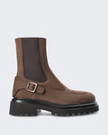 Damen Slip-On-Schuh aus Nubukleder Braun — huidige kleur