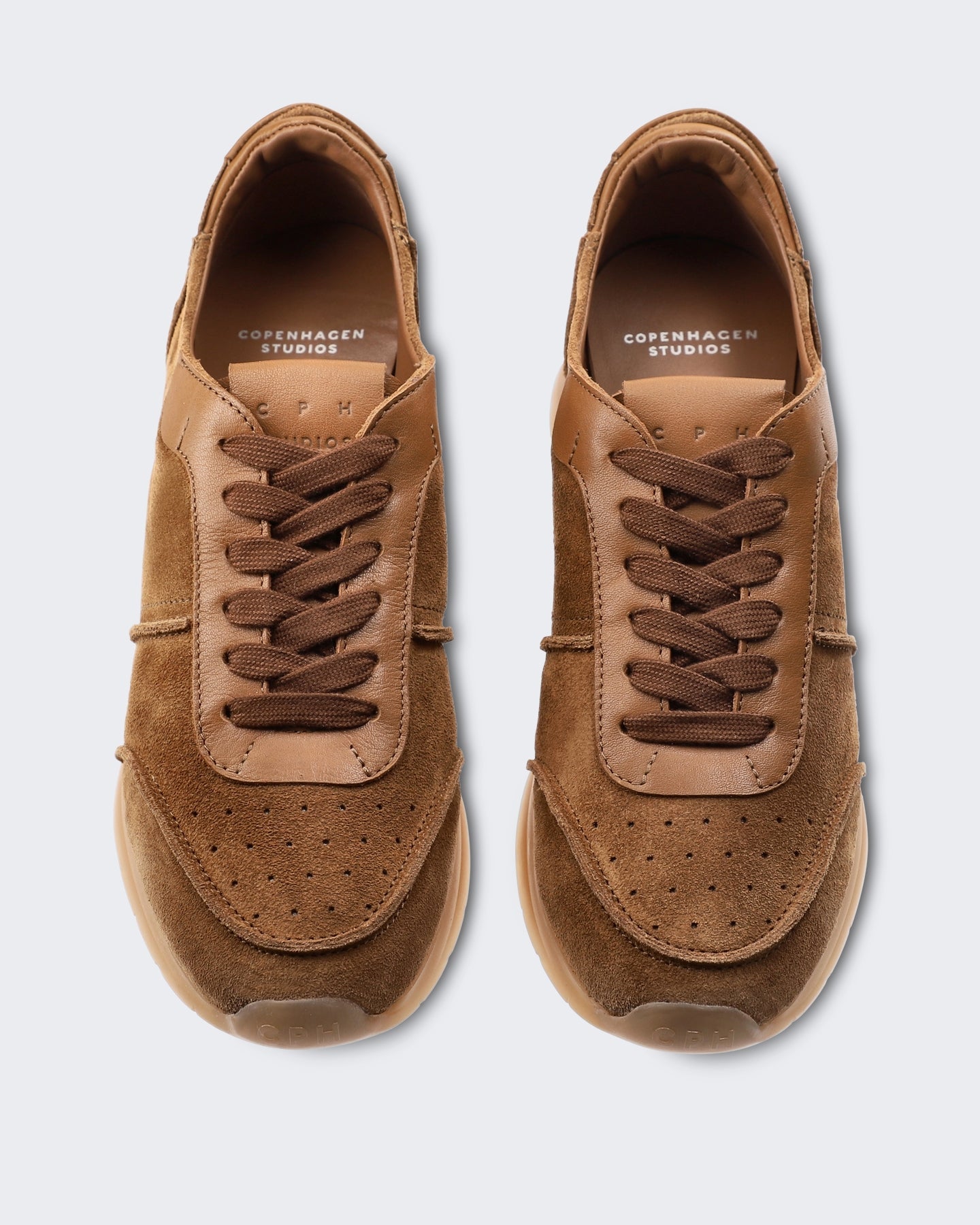 Copenhagen Studios Dames Schoen van leren mix in bruin - Eleganza.nl