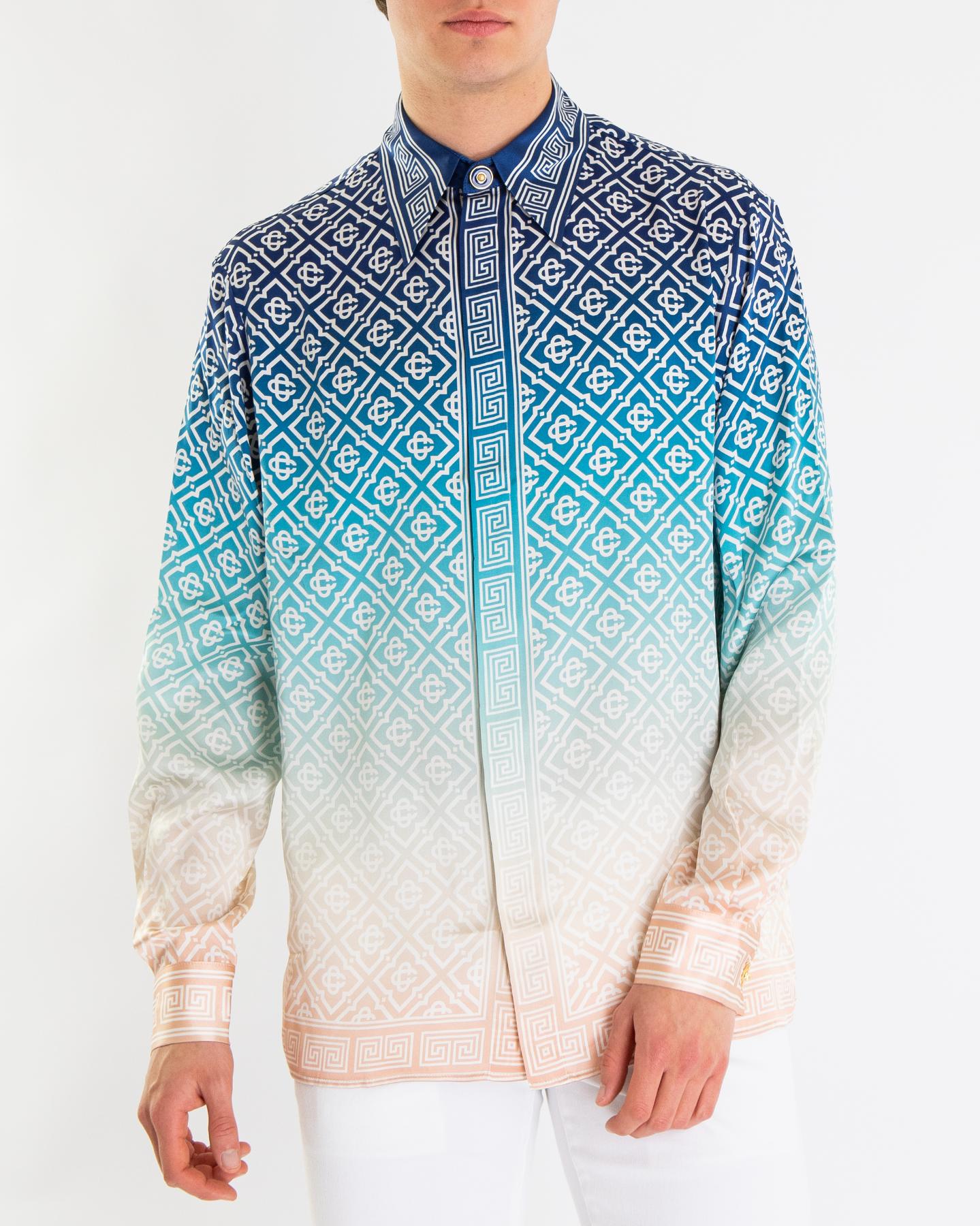 Heren Classic Collar Shirt Blauw