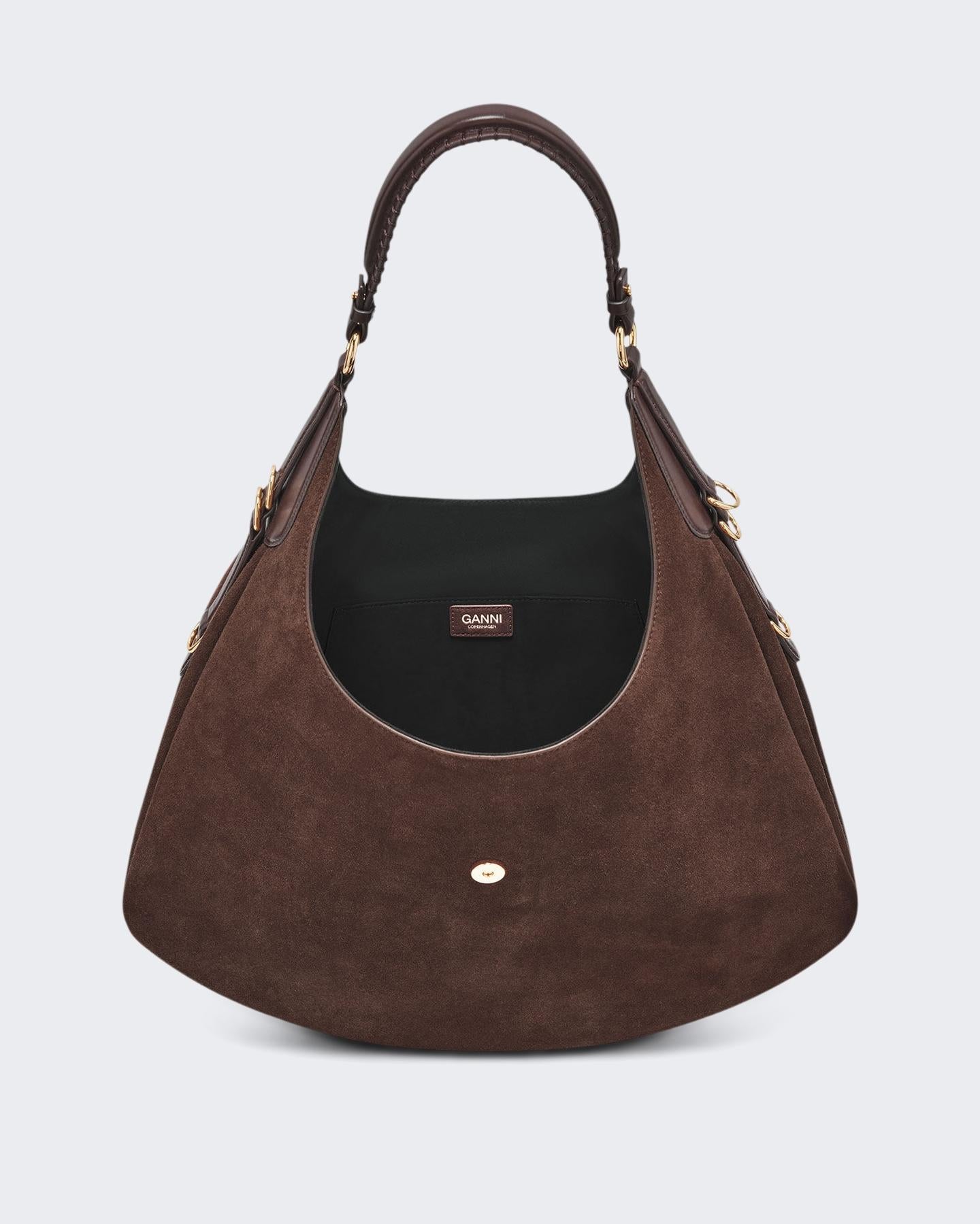 Ganni Dames Large Kat Bag Bruin