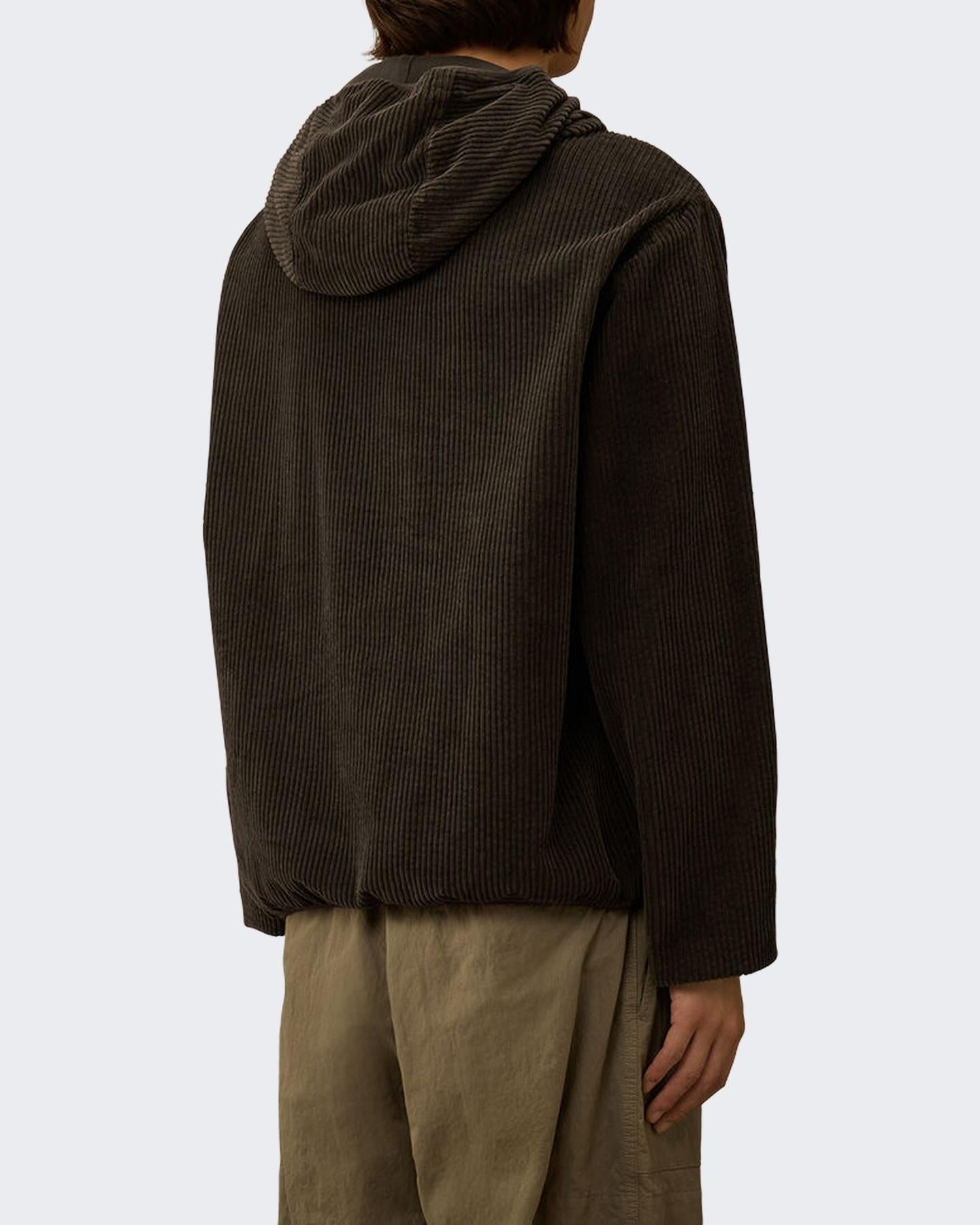 C.P.Company Heren Corduroy Zip Hooded Groen - Eleganza.nl