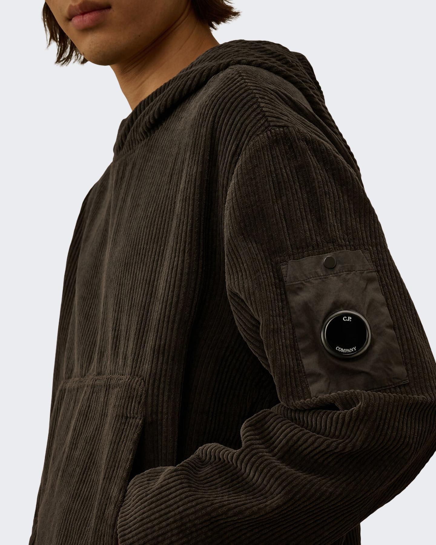 C.P.Company Heren Corduroy Zip Hooded Groen - Eleganza.nl