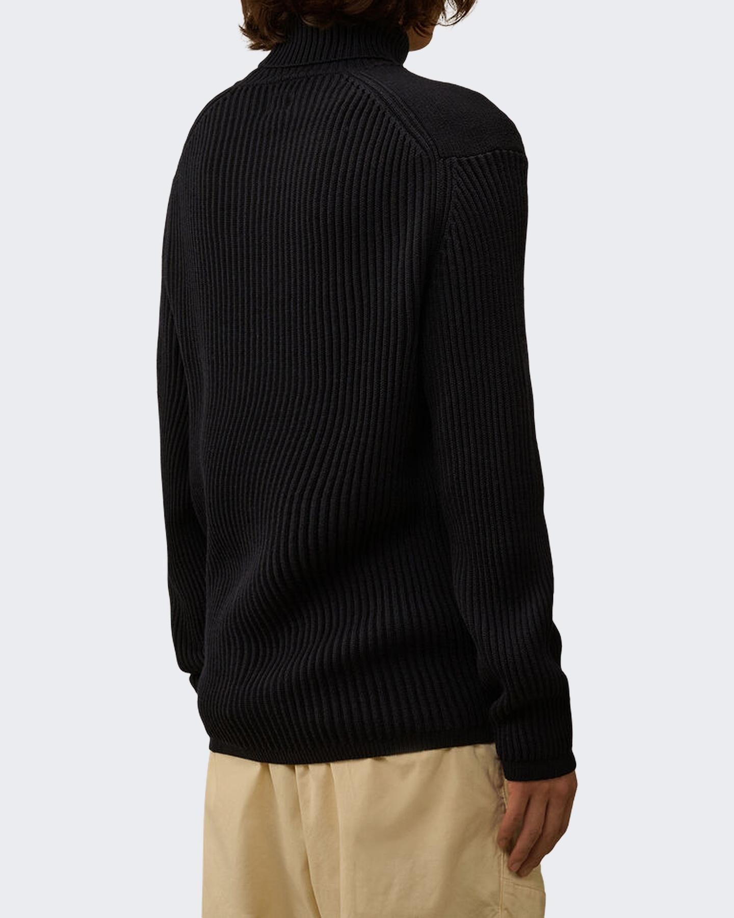 C.P.Company Heren Re - Wool Zip Cardigan Blauw - Eleganza.nl