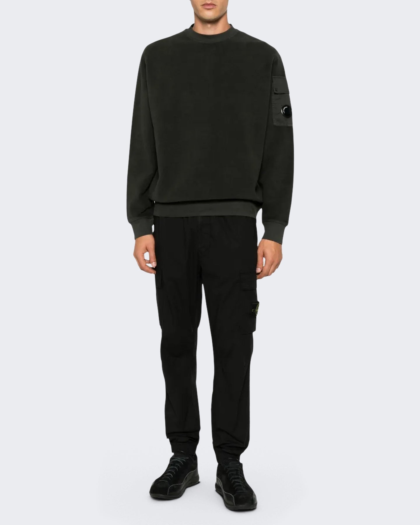 C.P.Company Heren Sweater met ronde hals Grijs - Eleganza.nl