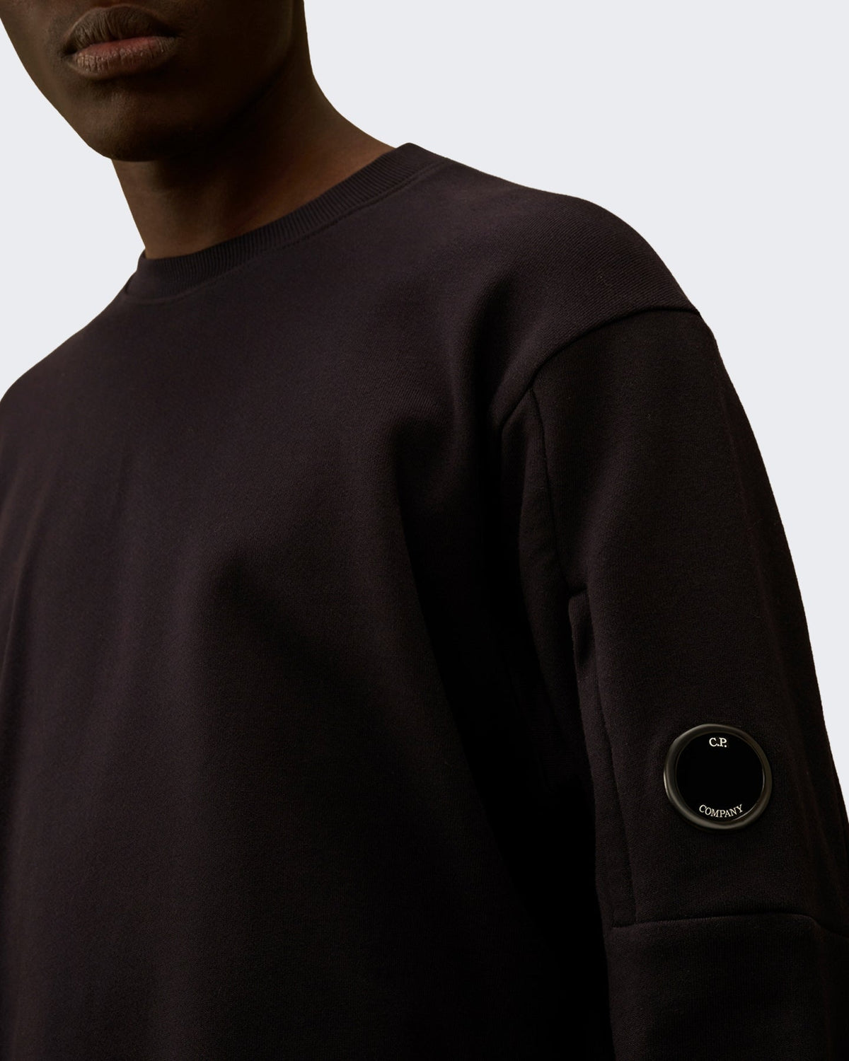 C.P.Company Heren Sweater met ronde hals in gemêleerde stof Grijs - Eleganza.nl