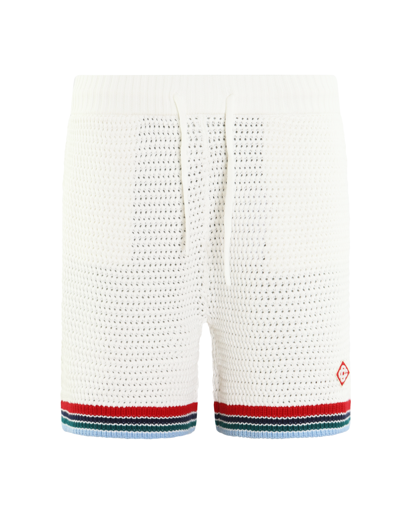 Heren Sporty Crochet Short Wit