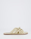 Damen Braided Slipper Metallic Gold — huidige kleur