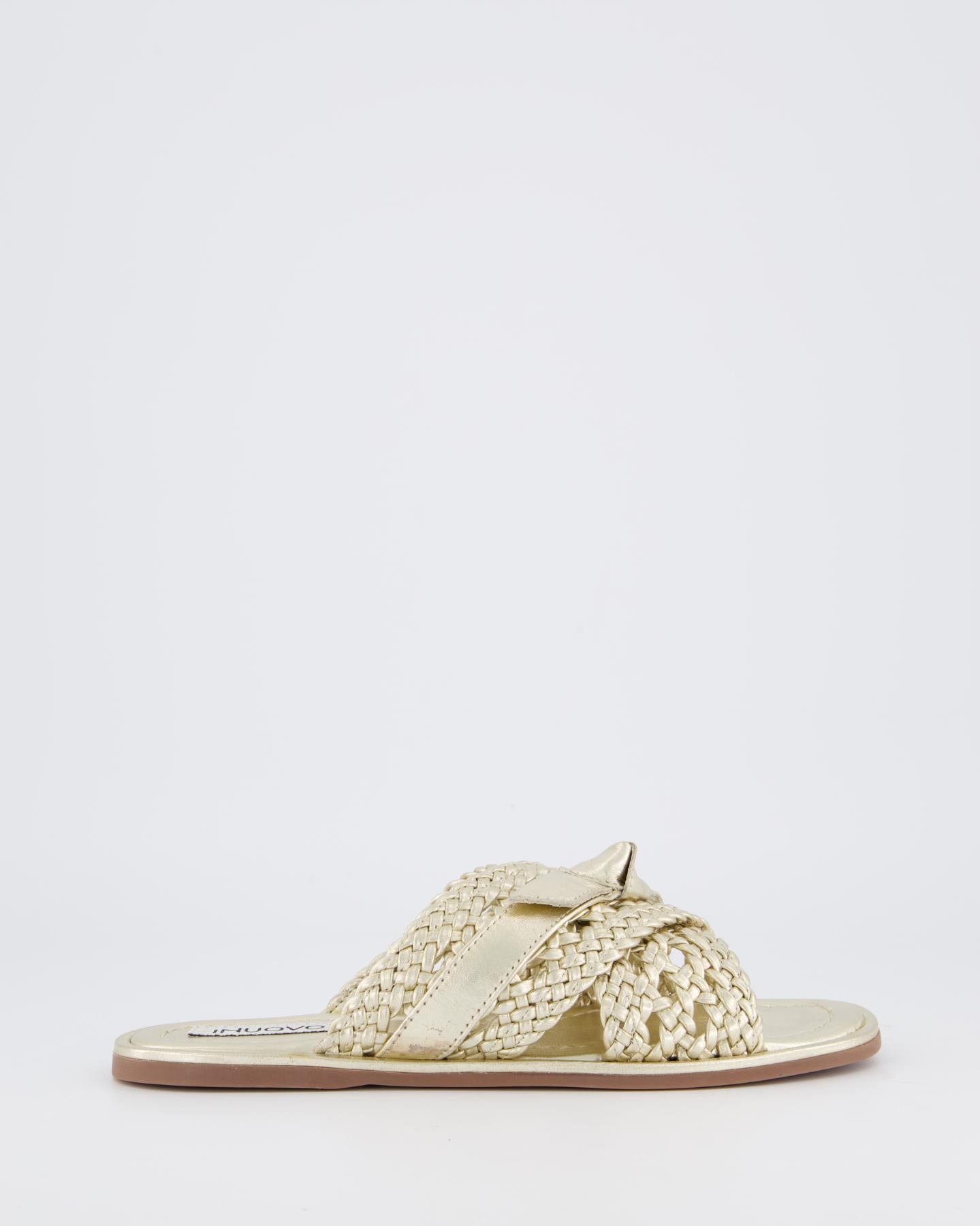 Dames Braided Slipper Metallic/Goud