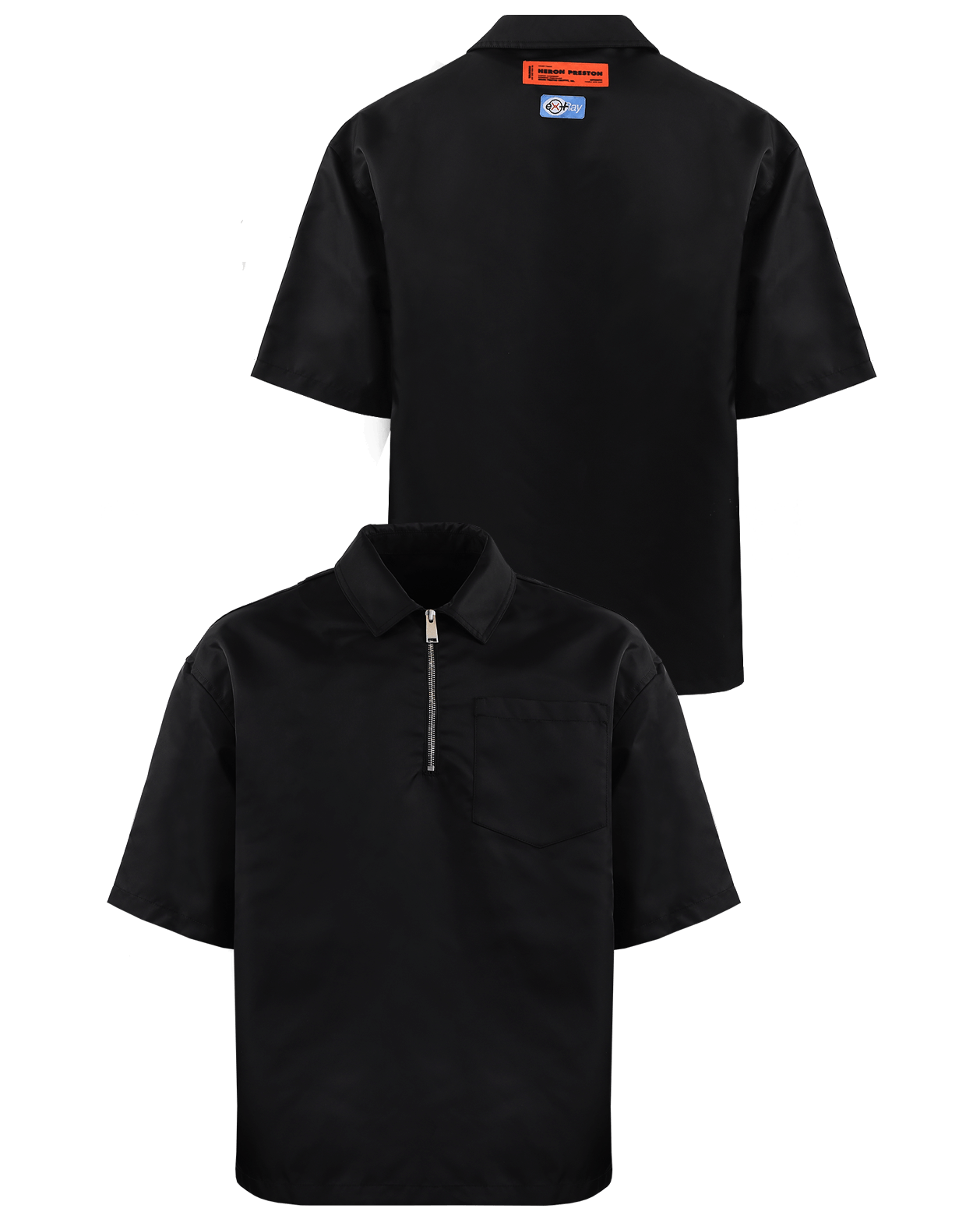 Heren Ex-Ray Nylon Half Zip Zwart