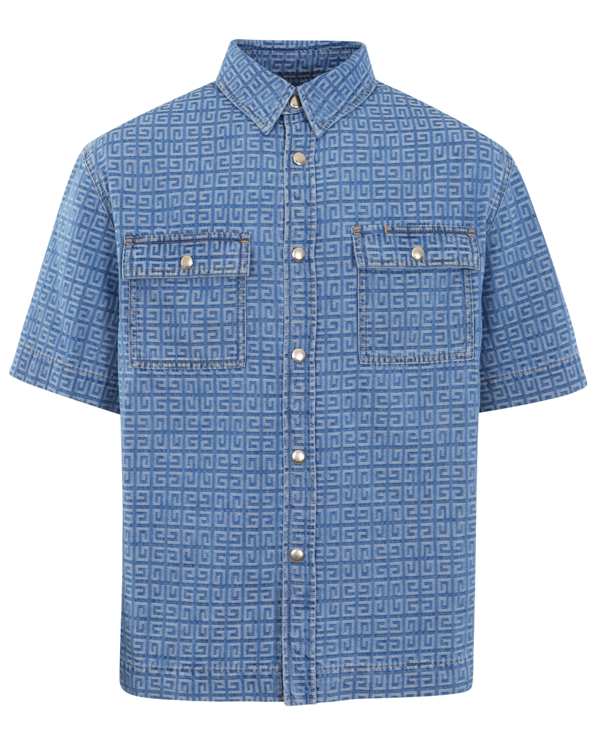 Heren Boxyfit Shirt 4G Blauw/Jeans