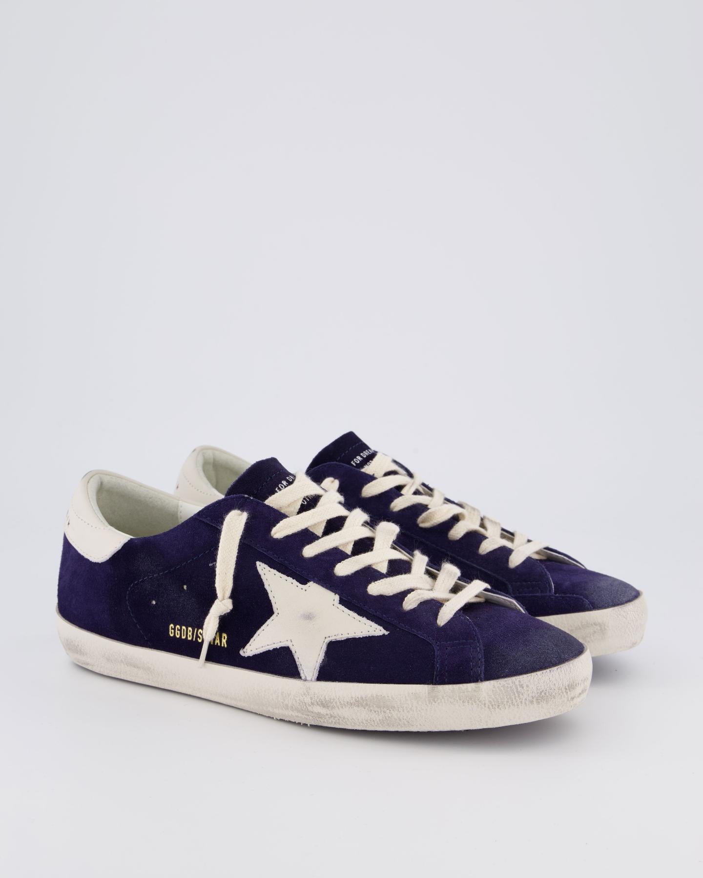 Heren Super Star Suede Sneaker Blauw