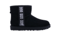 UGG Damen Classic Mini Side Logo Schwarz Knöchelstiefelet — huidige kleur