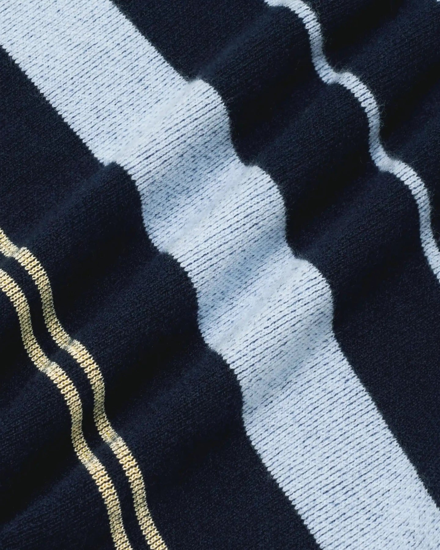 Drole De Monsieur Heren Striped Zipped Knit Jacket Blauw - Eleganza.nl