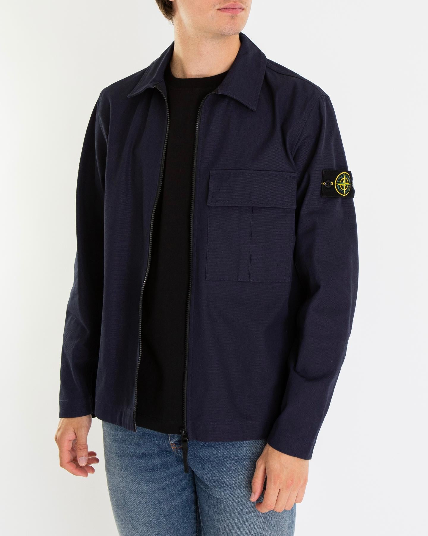 Heren Full Zip overshirt Blauw