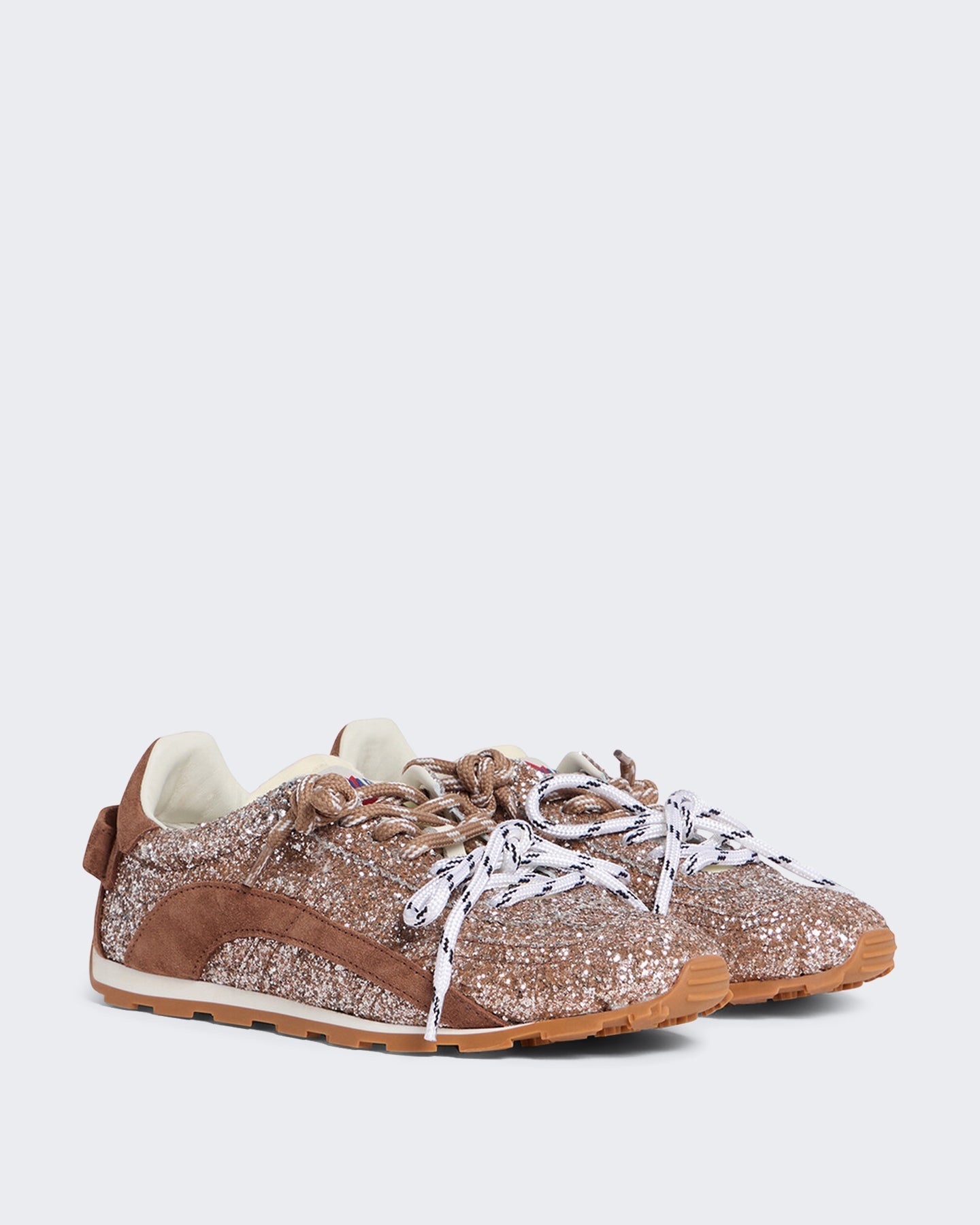 Dsquared2 Dames Leren sneaker met veters Bruin - Eleganza.nl