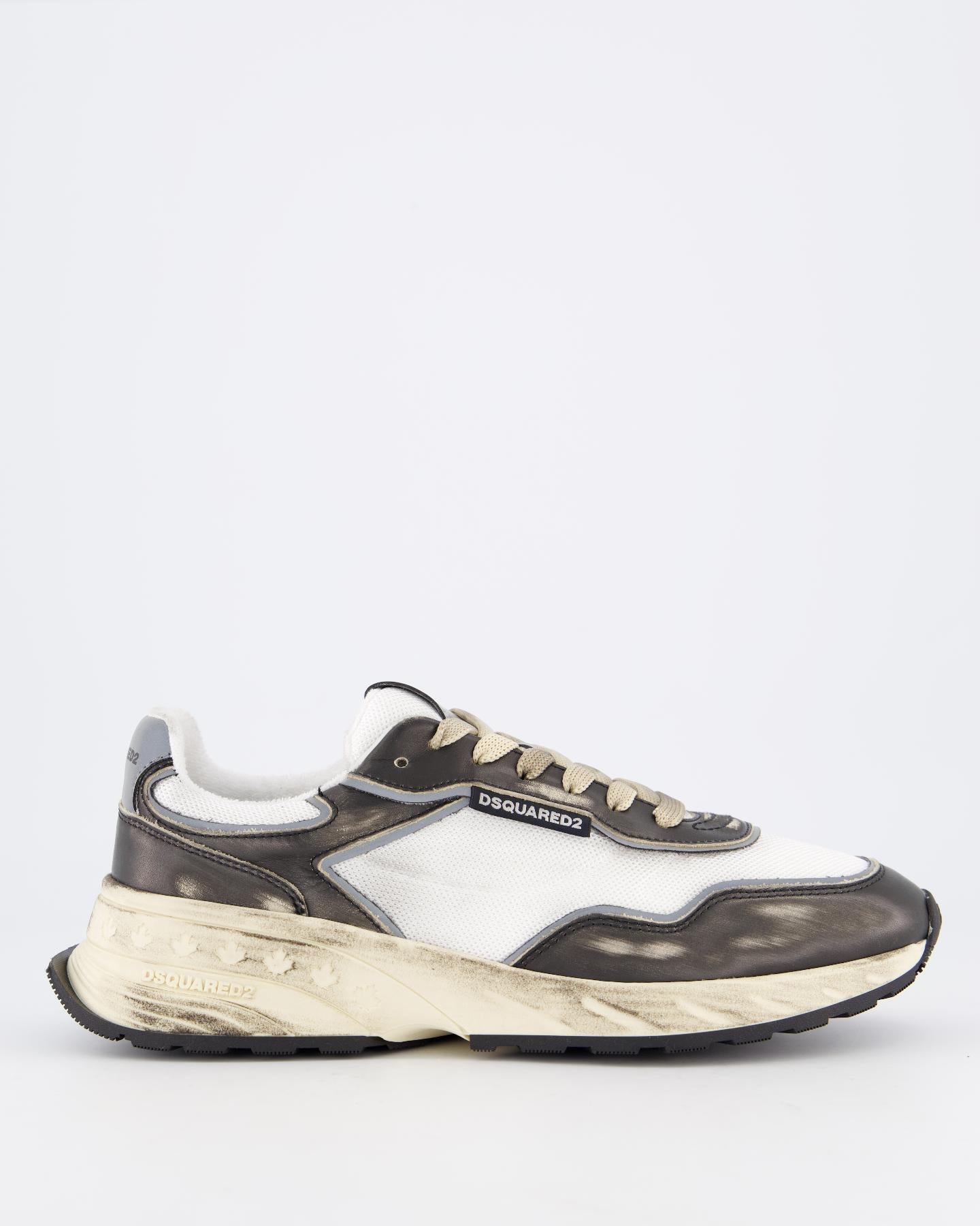 Dsquared2 Heren Sprinter Sneaker Zwart/Wit - Eleganza.nl
