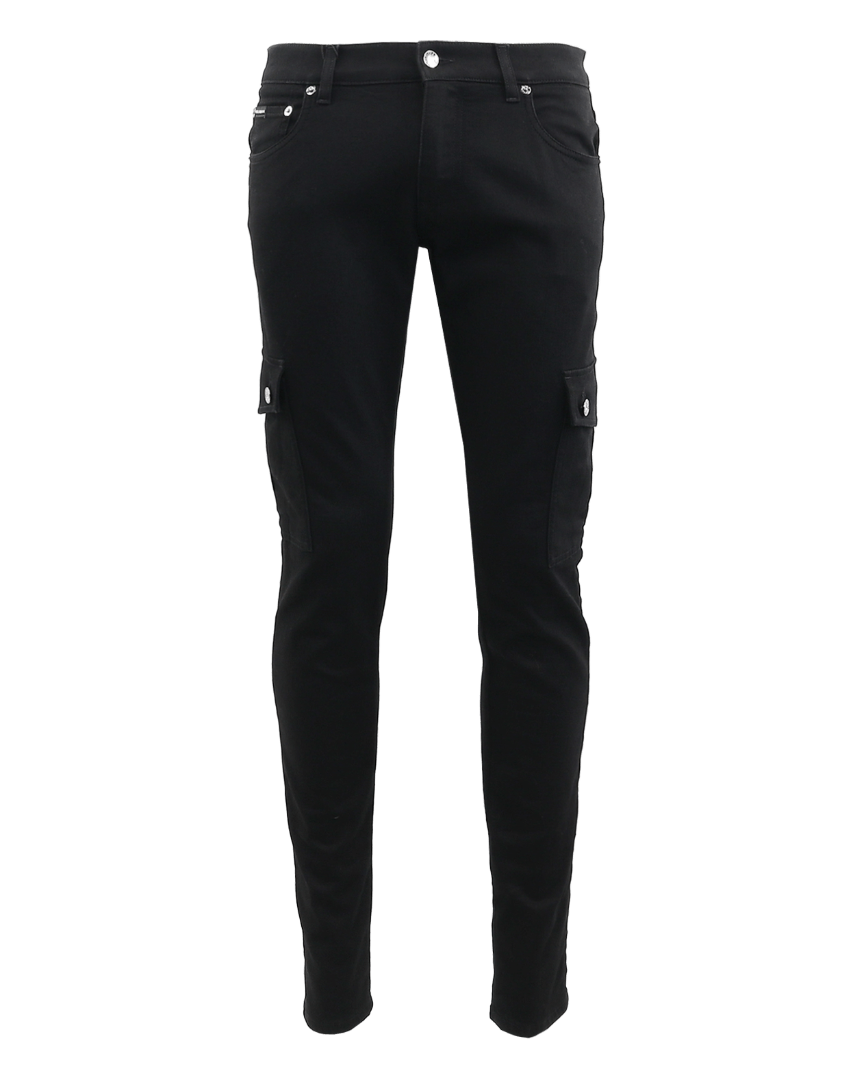 Heren Skinny Stretch Cargo Zwart