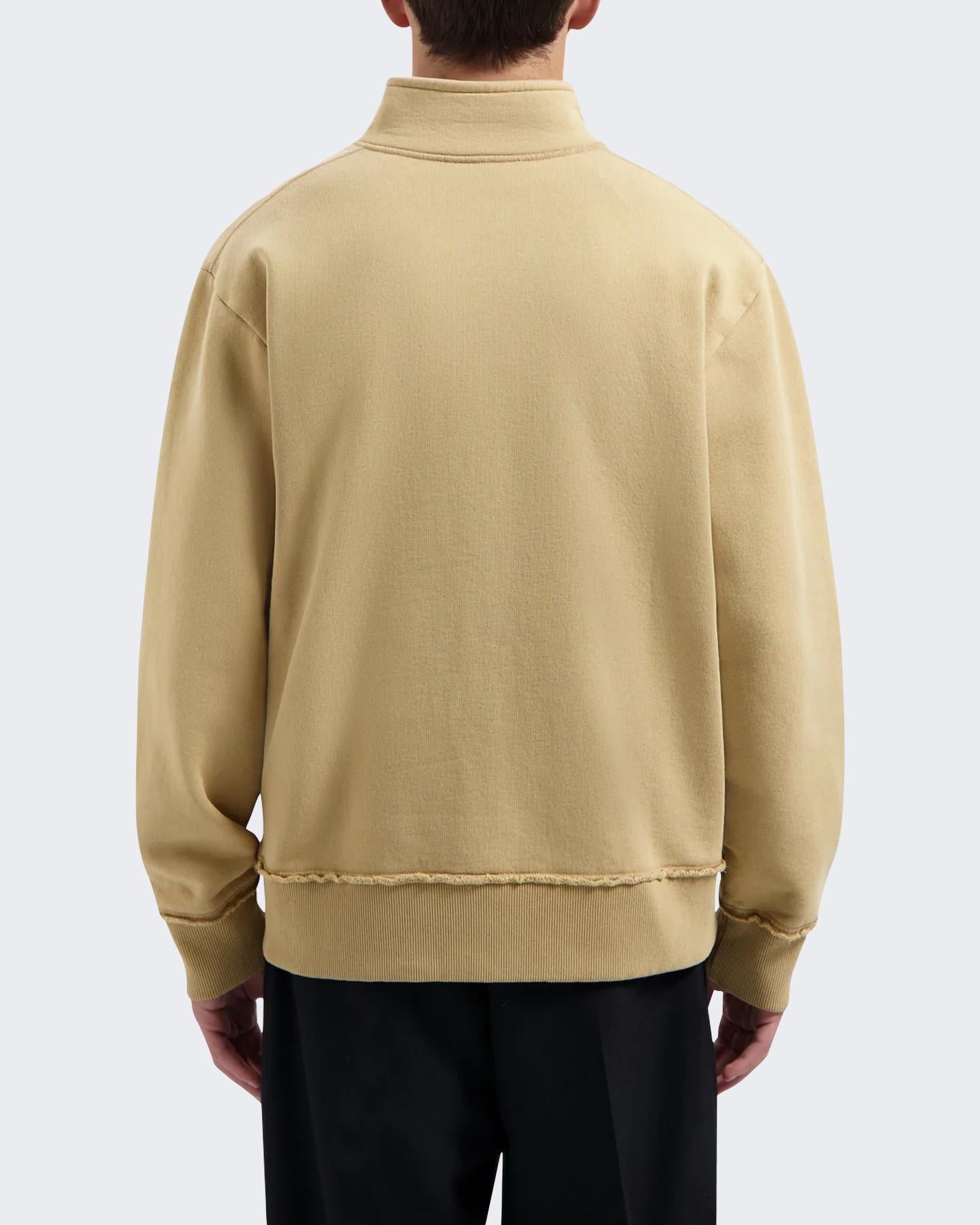 Heren Signature Zip Sweater Beige