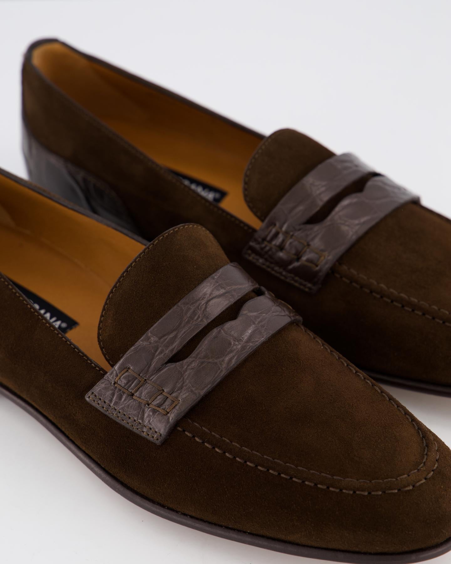 Heren DG Plaque Loafers Bruin