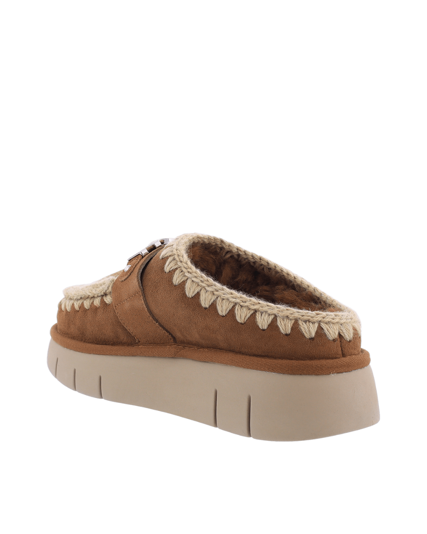 Dames Bounce Clog Logo Cognac